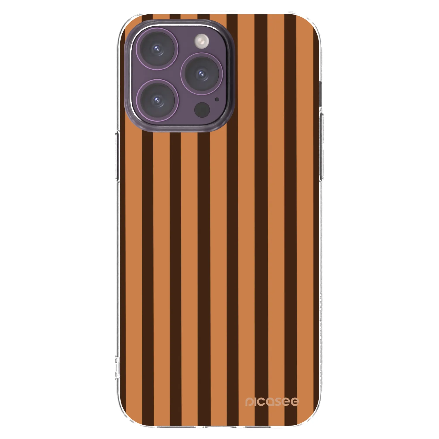 Picasee silikonski prozorni ovitek za Apple iPhone 14 Pro Max - Caramel lines