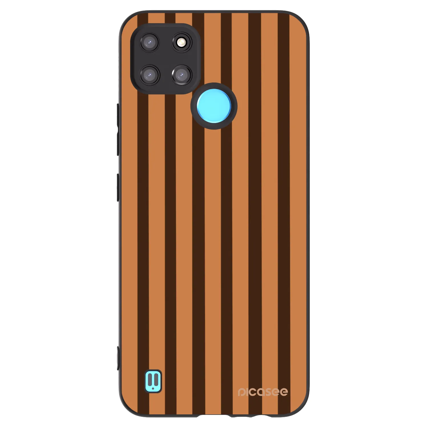 Picasee silikonski črni ovitek za Realme C21Y - Caramel lines