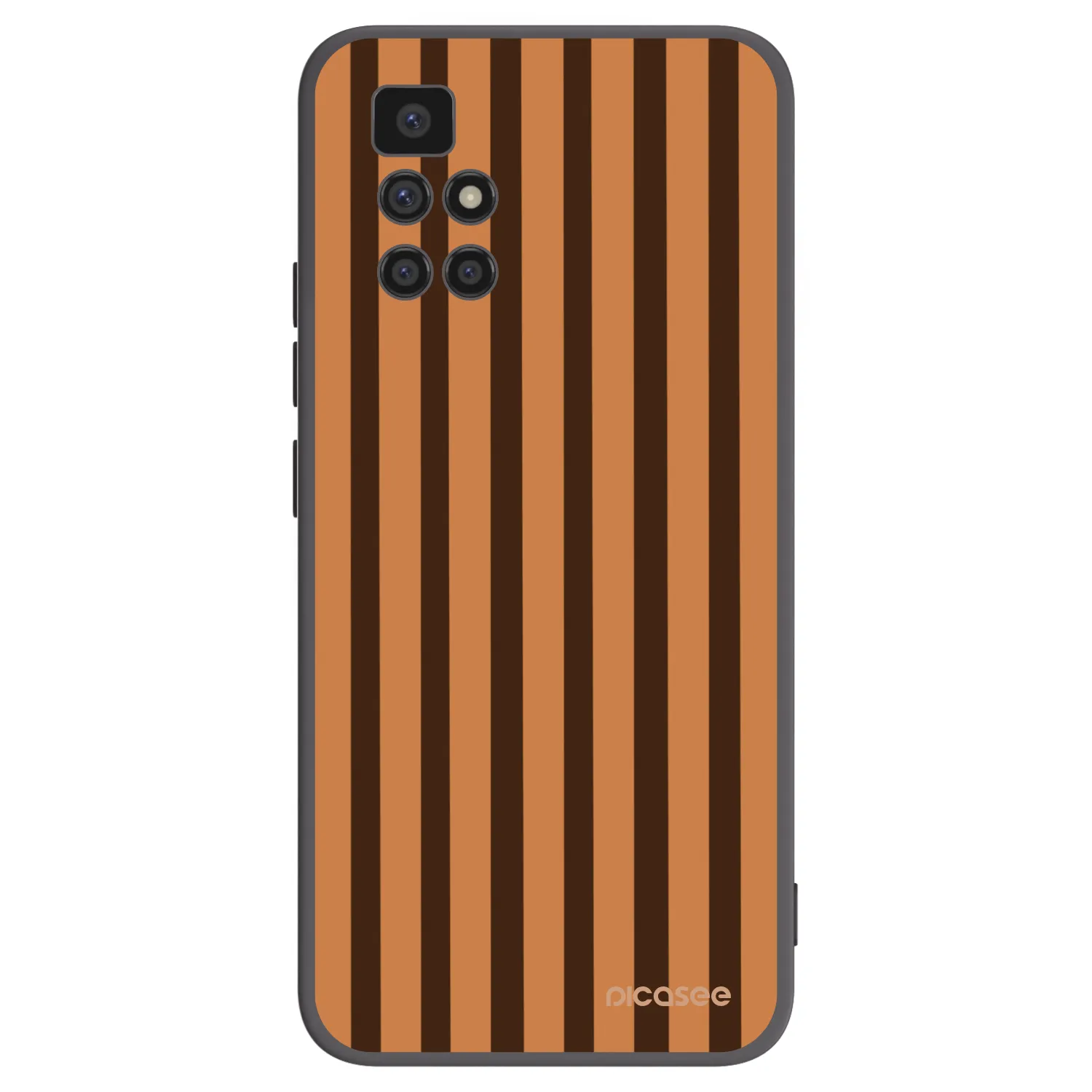Picasee silikonski črni ovitek za Xiaomi Redmi 10 (2022) - Caramel lines
