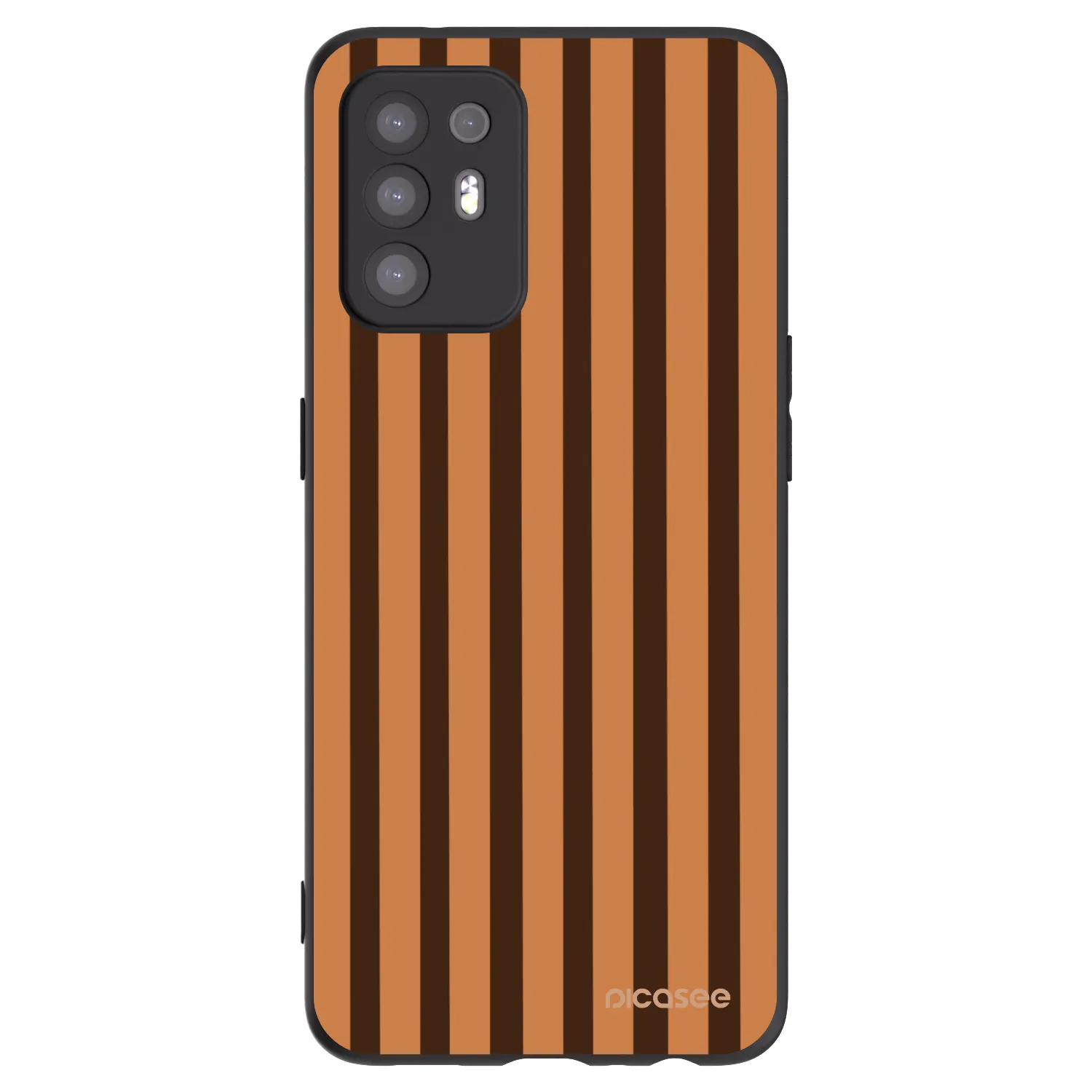 Picasee silikonski črni ovitek za OPPO A94 5G - Caramel lines