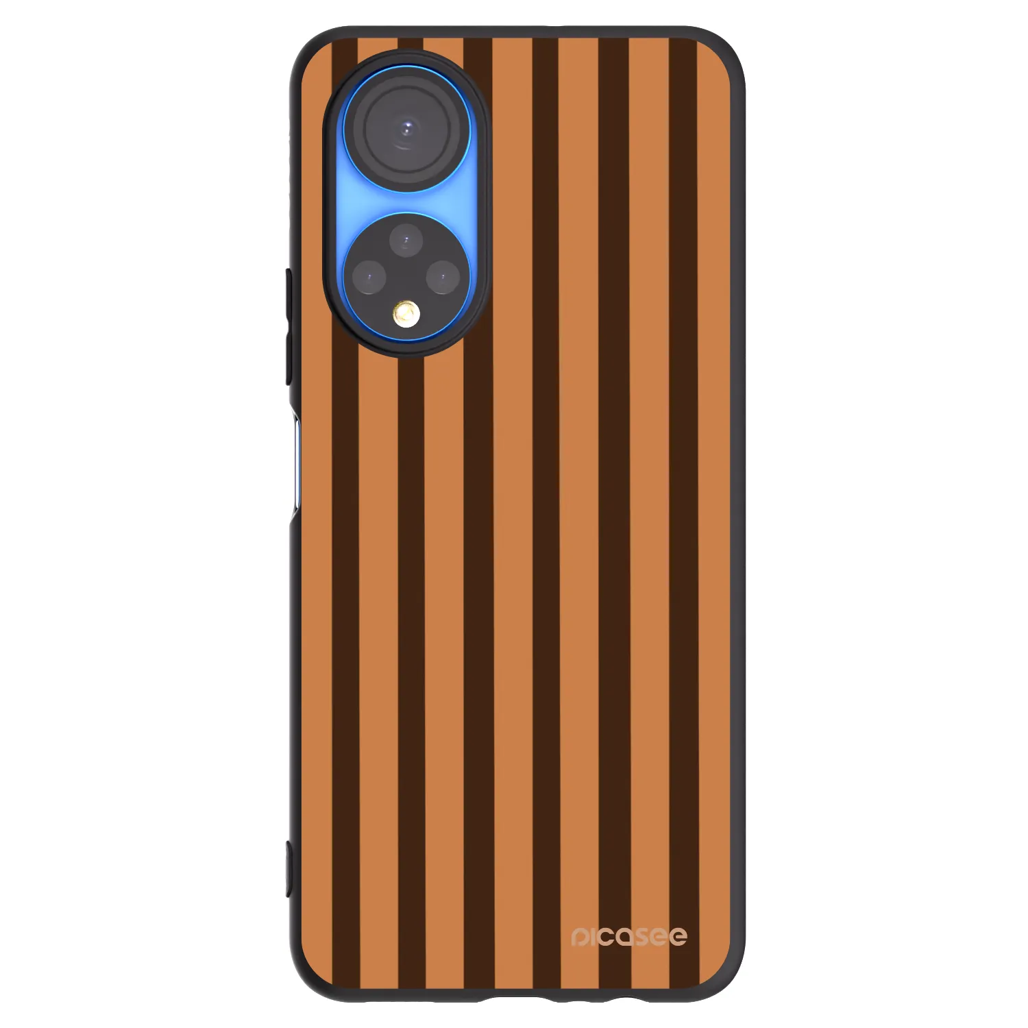 Picasee silikonski črni ovitek za Honor X7 - Caramel lines