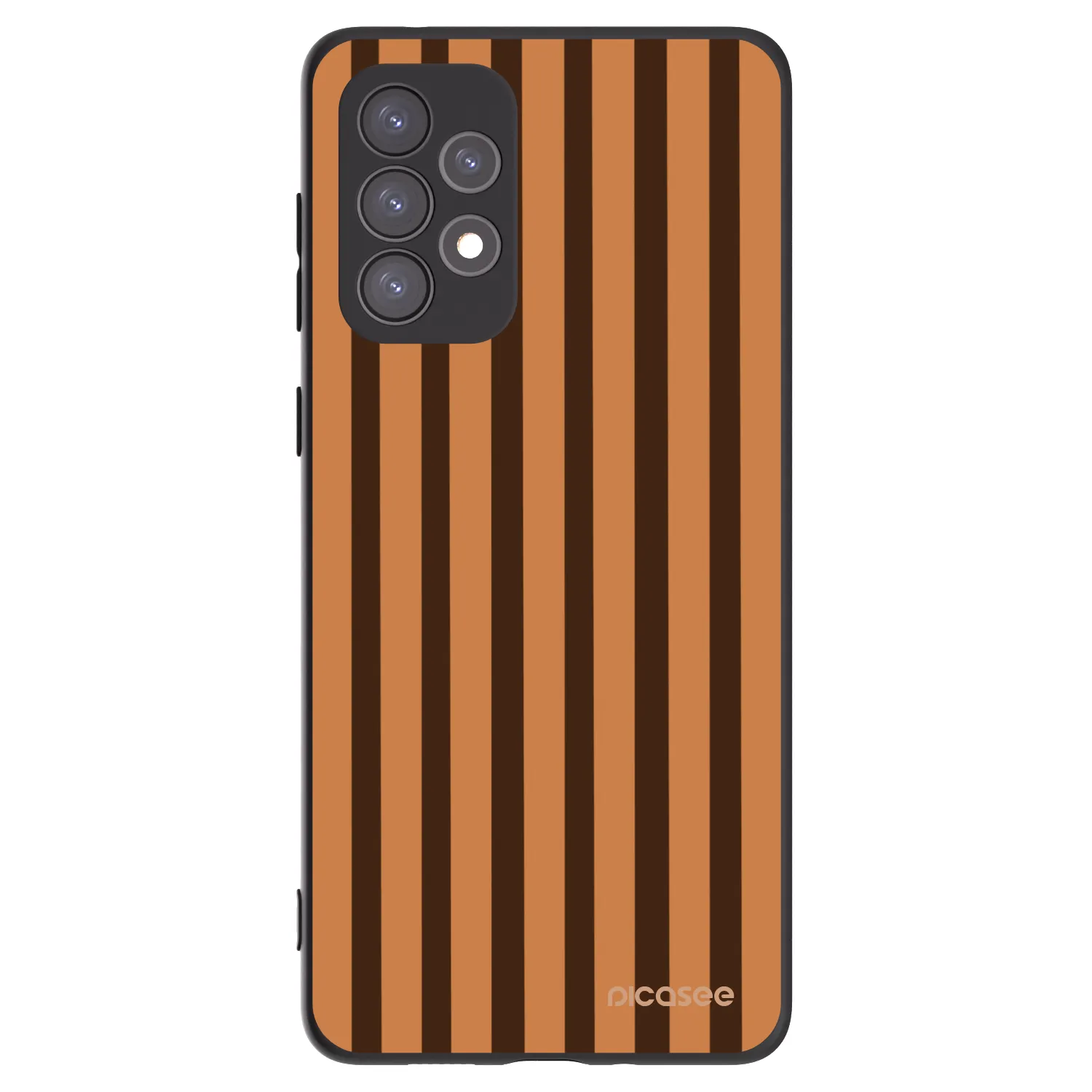 Picasee silikonski črni ovitek za Samsung Galaxy A73 5G - Caramel lines