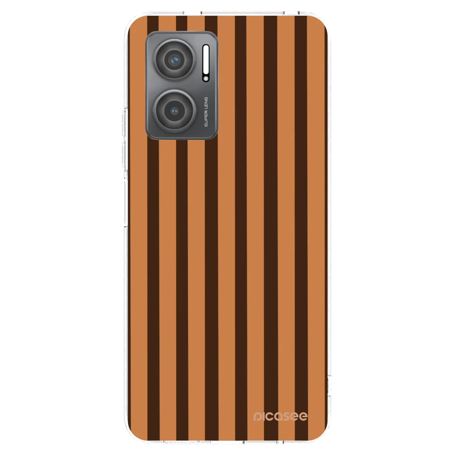 Picasee silikonski prozorni ovitek za Xiaomi Redmi 10 5G - Caramel lines