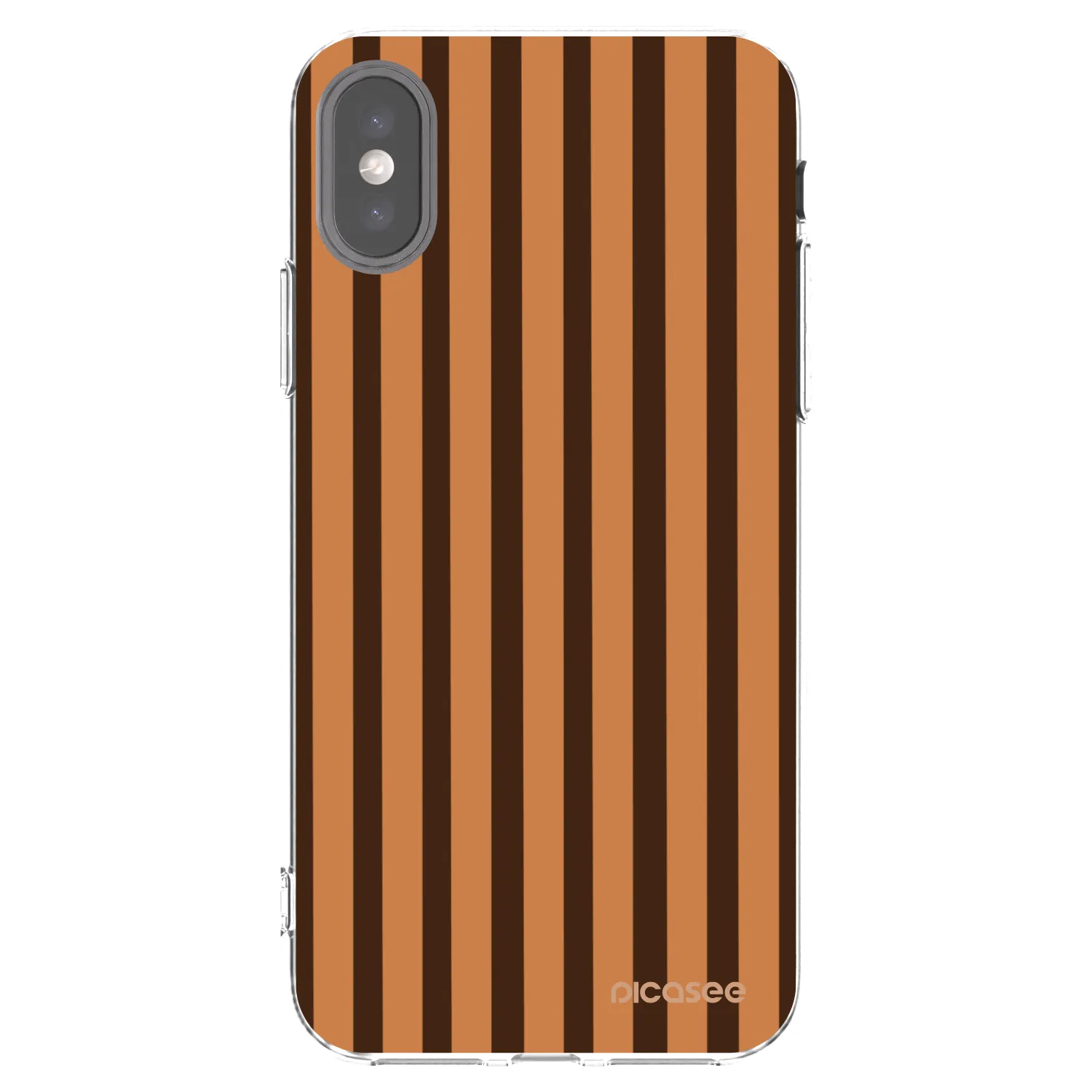 Picasee silikonski prozorni ovitek za Apple iPhone X/XS - Caramel lines