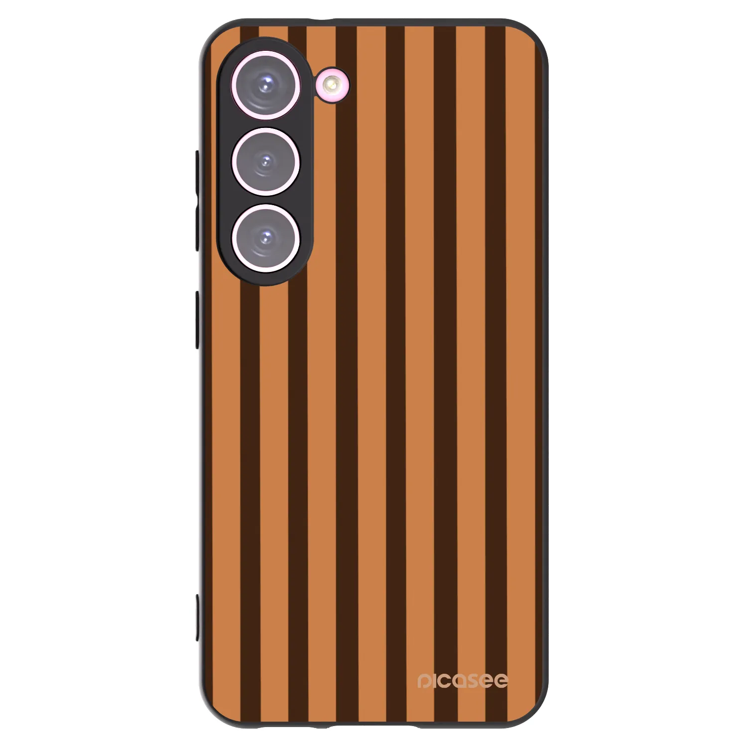 Picasee silikonski črni ovitek za Samsung Galaxy S23 5G - Caramel lines