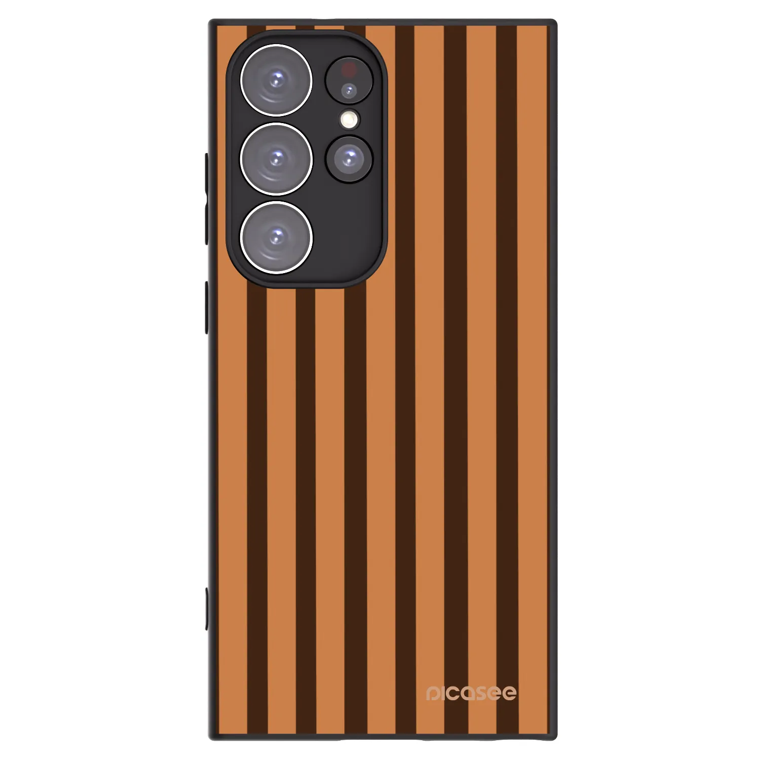 Picasee silikonski črni ovitek za Samsung Galaxy S23 Ultra 5G - Caramel lines