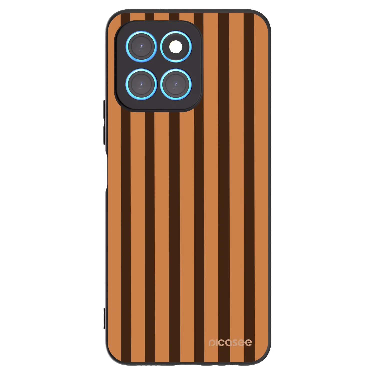 Picasee silikonski črni ovitek za Honor X6 - Caramel lines
