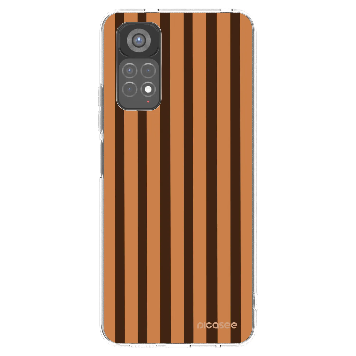 Picasee silikonski prozorni ovitek za Xiaomi Redmi Note 11S 5G - Caramel lines