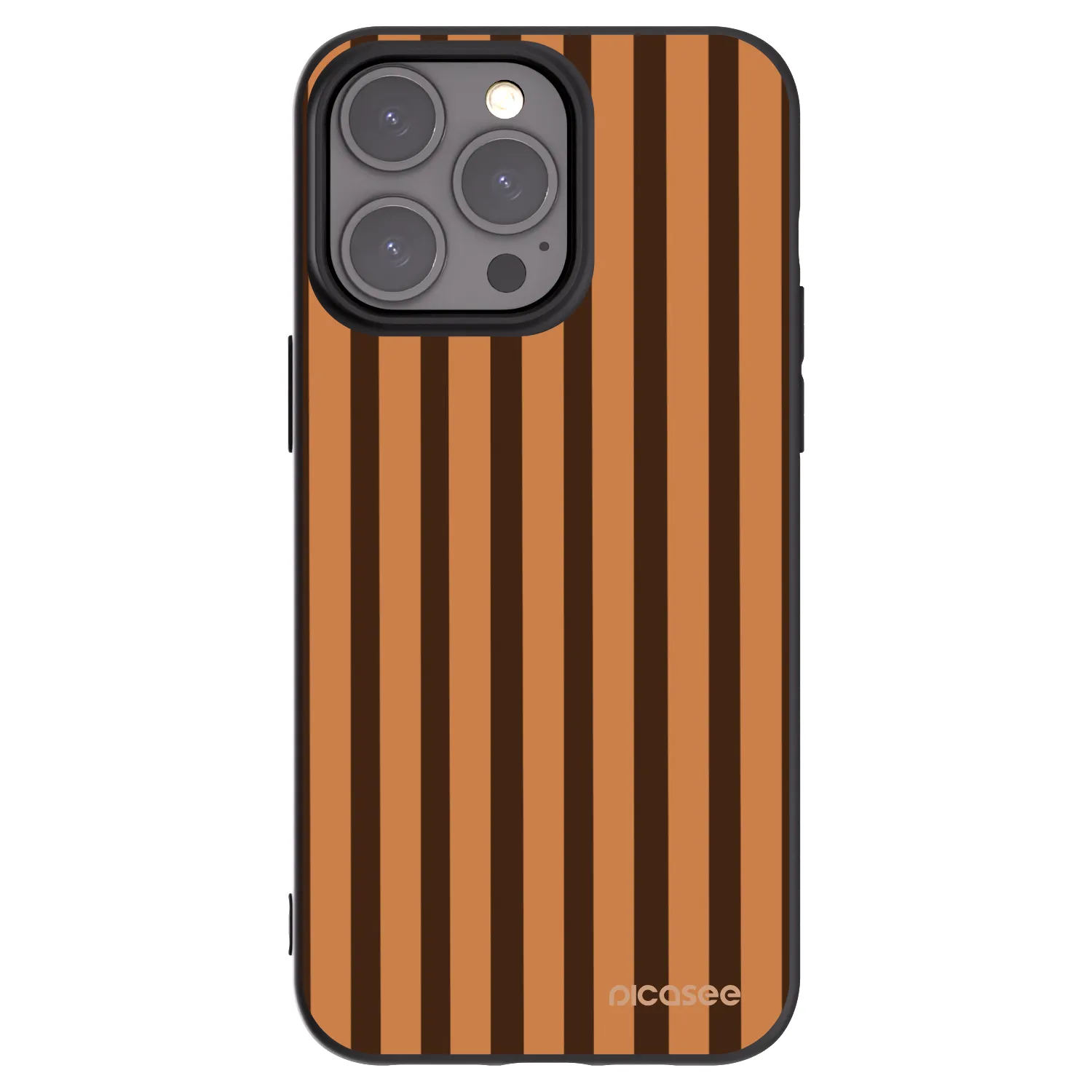Picasee silikonski črni ovitek za Apple iPhone 15 Pro Max - Caramel lines