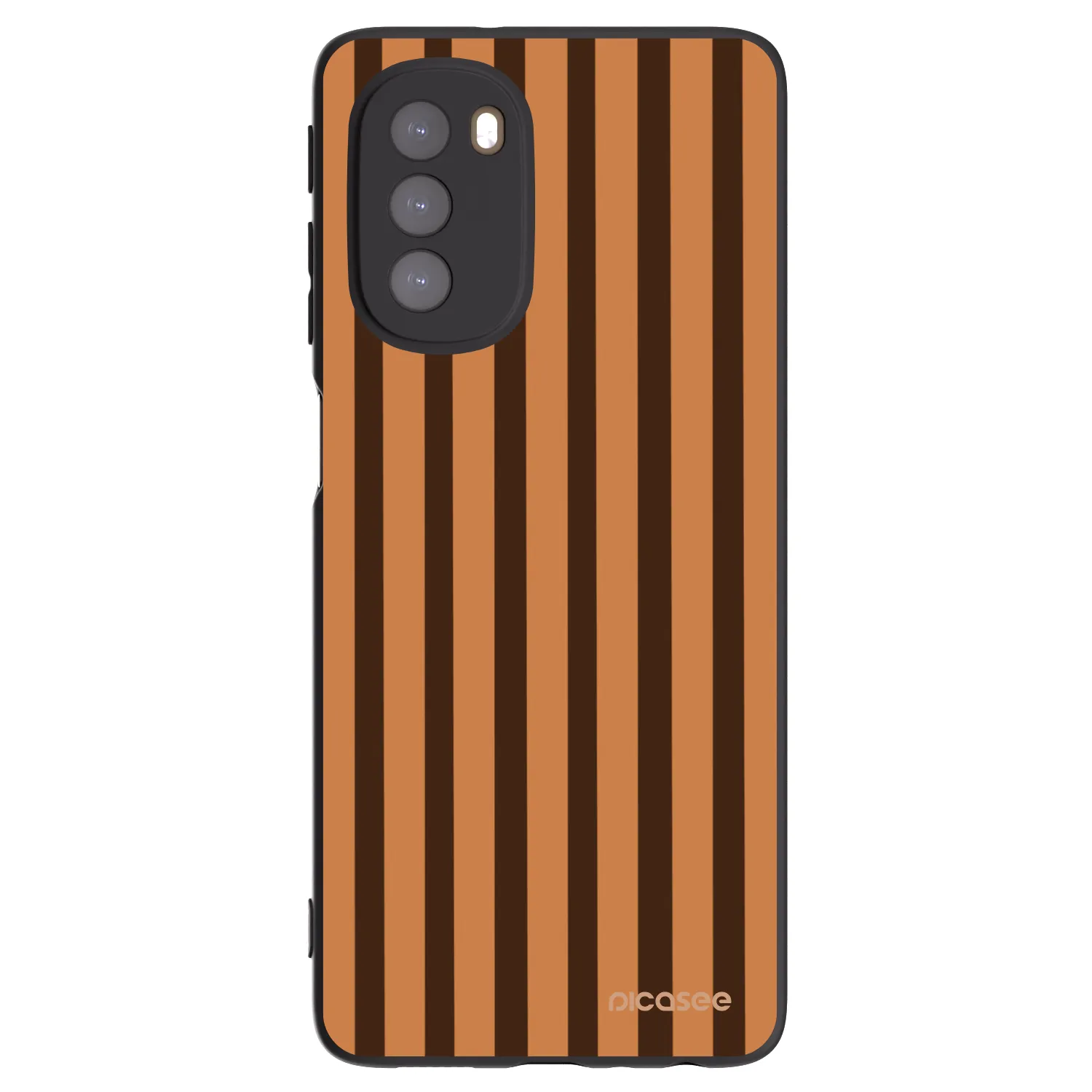 Picasee silikonski črni ovitek za Motorola Moto G51 - Caramel lines