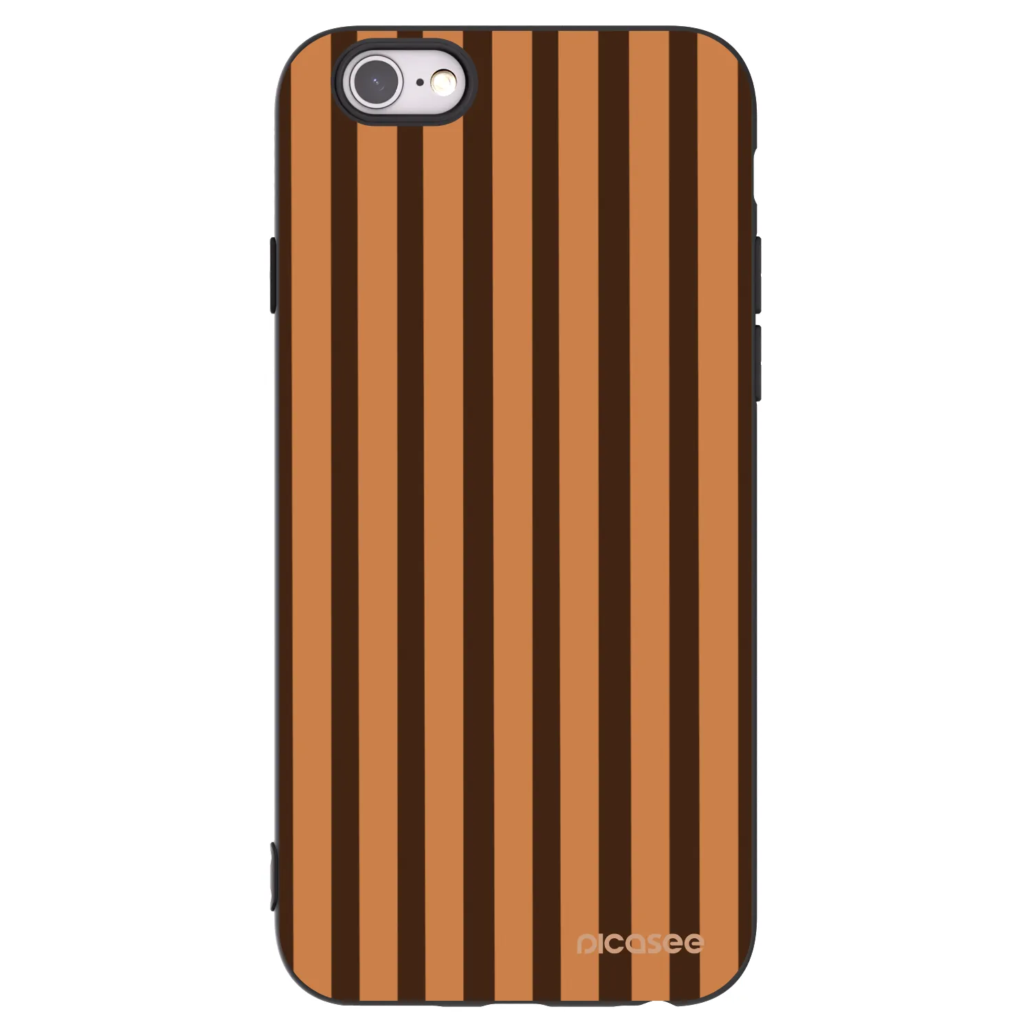 Picasee silikonski črni ovitek za Apple iPhone 6/6S - Caramel lines