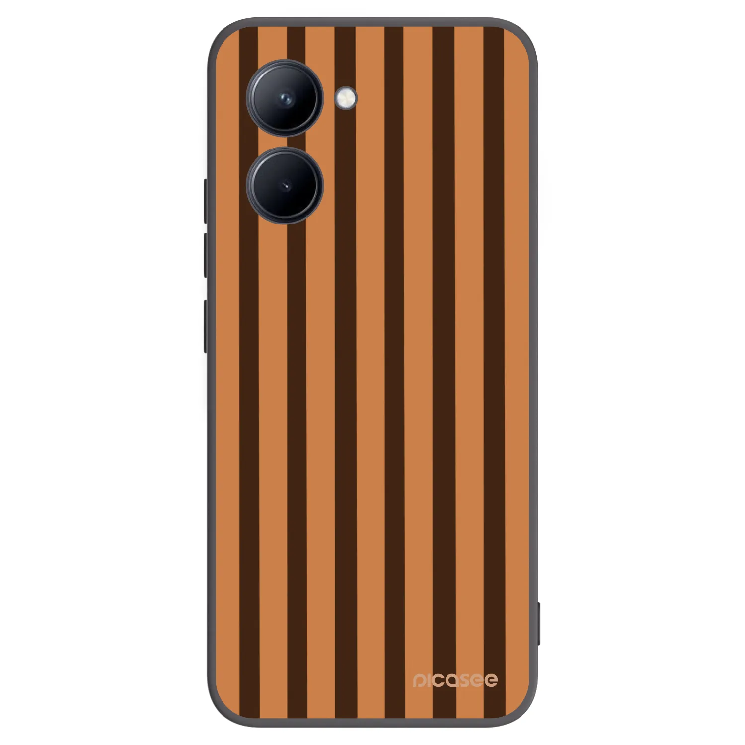 Picasee silikonski črni ovitek za Realme C33 (2023) - Caramel lines