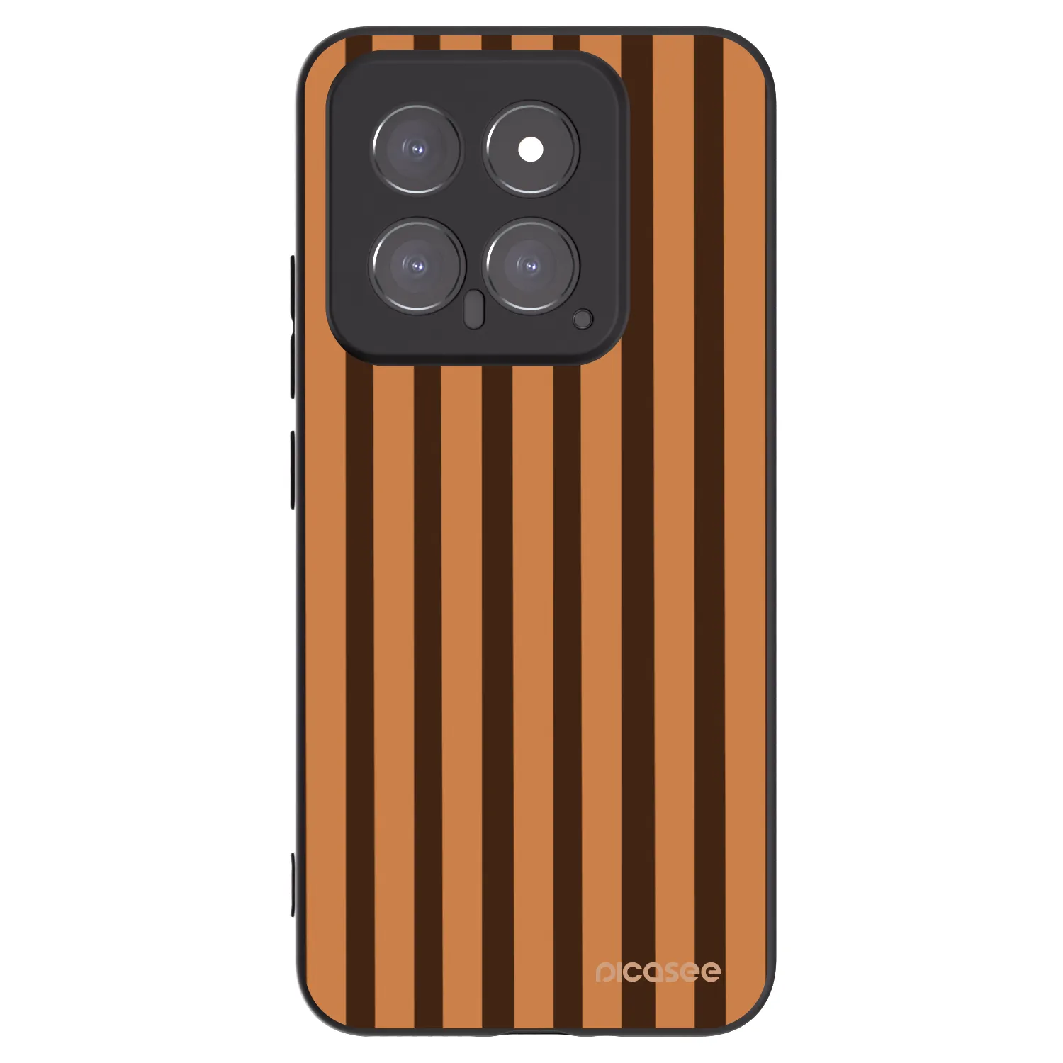 Picasee silikonski črni ovitek za Xiaomi 14 - Caramel lines