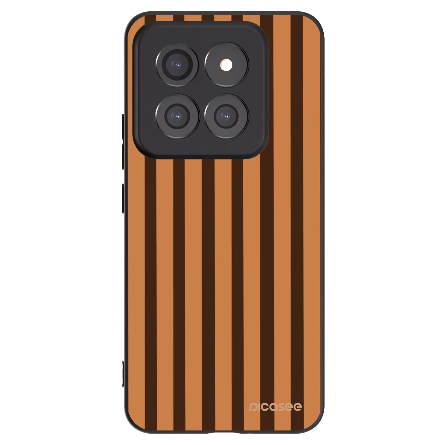 Picasee silikonski črni ovitek za Xiaomi 14 Pro - Caramel lines