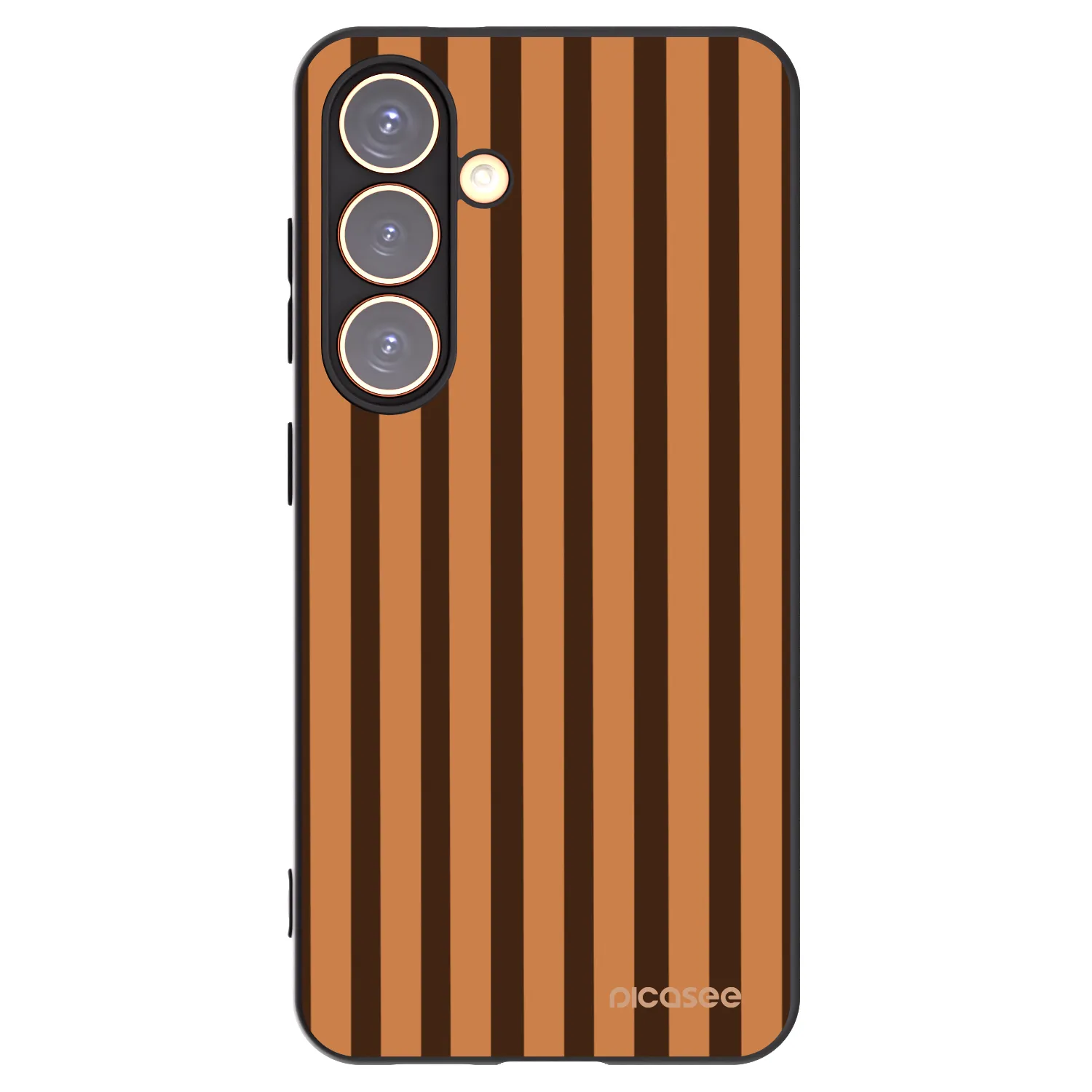 Picasee silikonski črni ovitek za Samsung Galaxy S24 S921B 5G - Caramel lines
