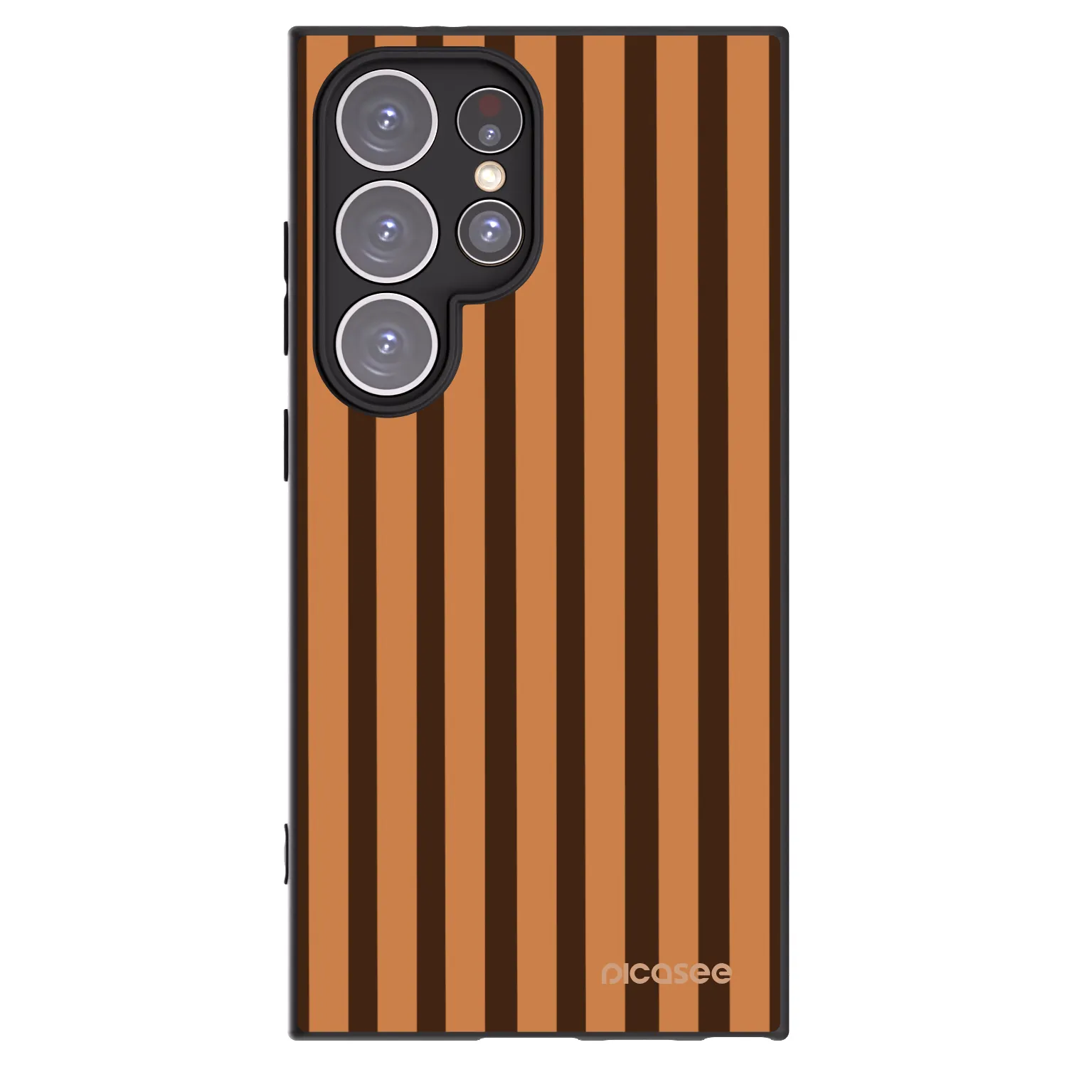 Picasee silikonski črni ovitek za Samsung Galaxy S24 Ultra S928B 5G - Caramel lines