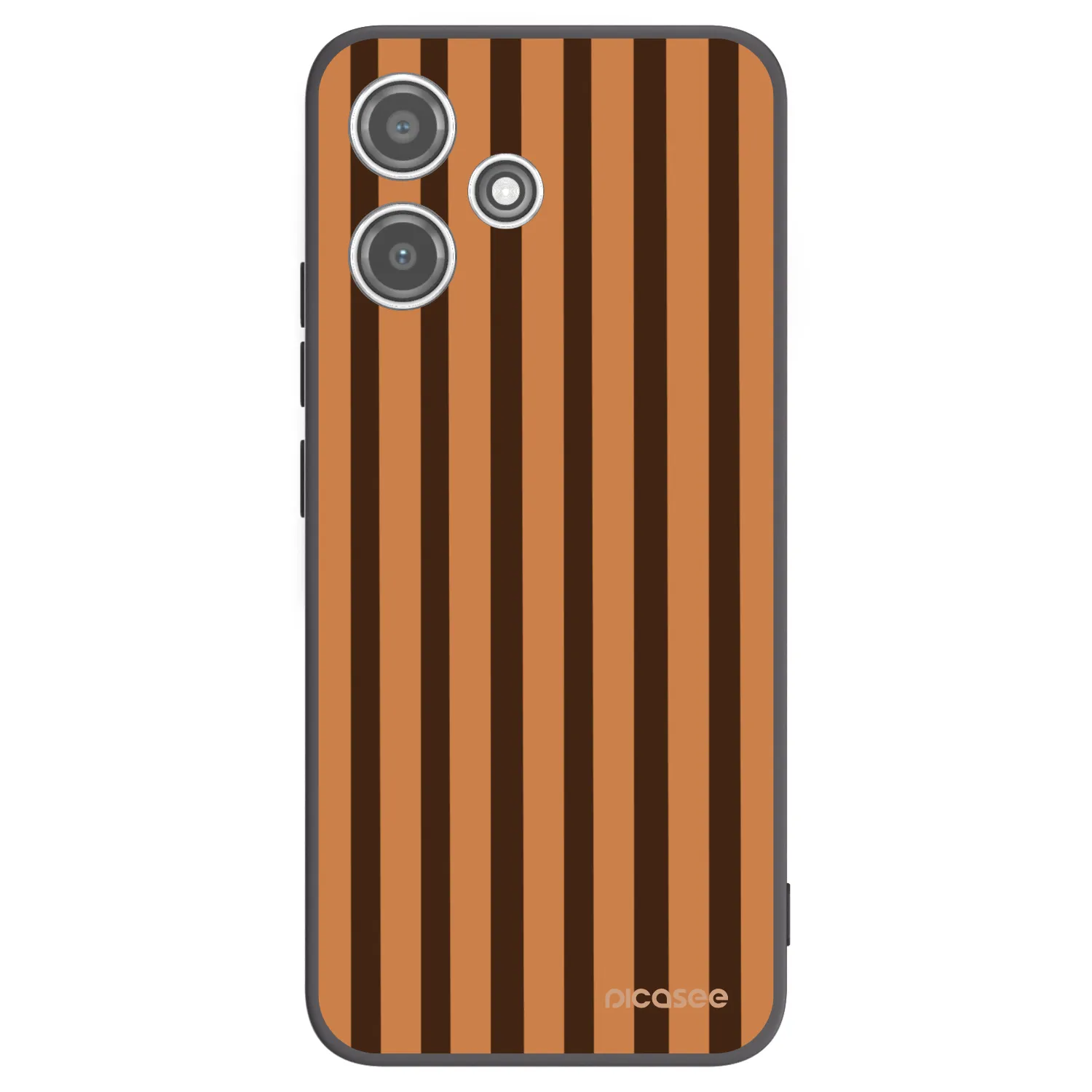 Picasee silikonski črni ovitek za Xiaomi Redmi 12 5G - Caramel lines