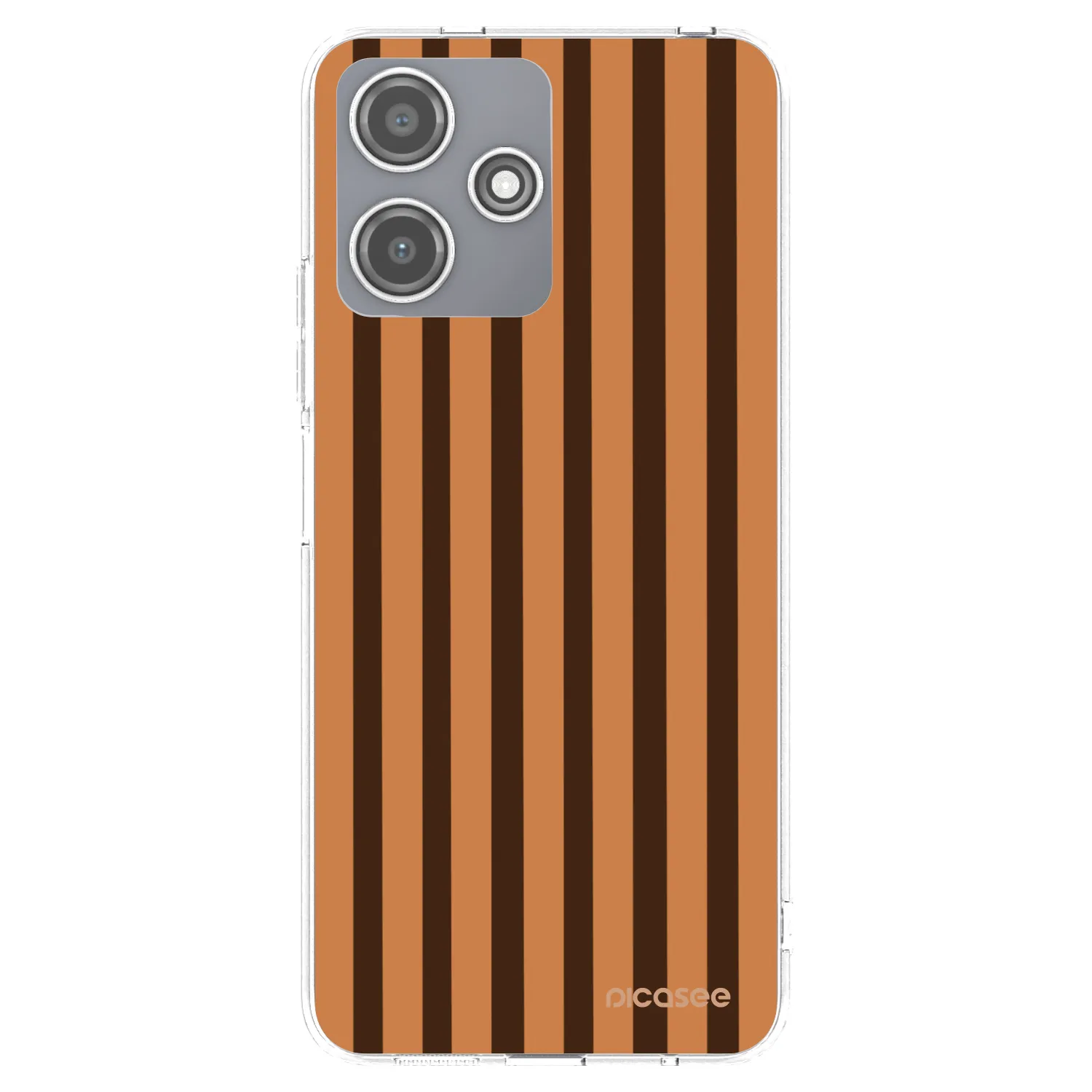 Picasee silikonski prozorni ovitek za Xiaomi Redmi 12 5G - Caramel lines