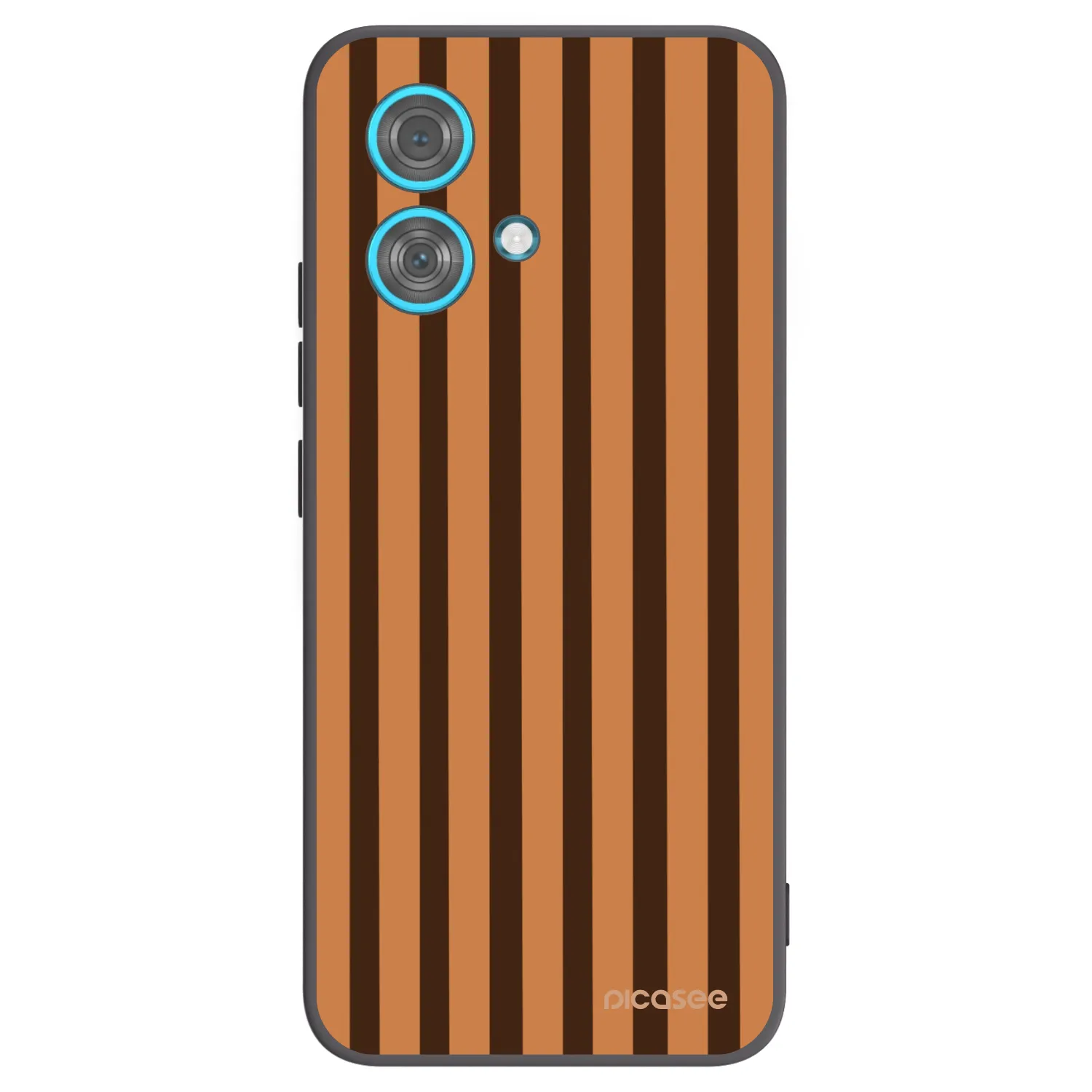 Picasee silikonski črni ovitek za Motorola Edge 40 Neo - Caramel lines