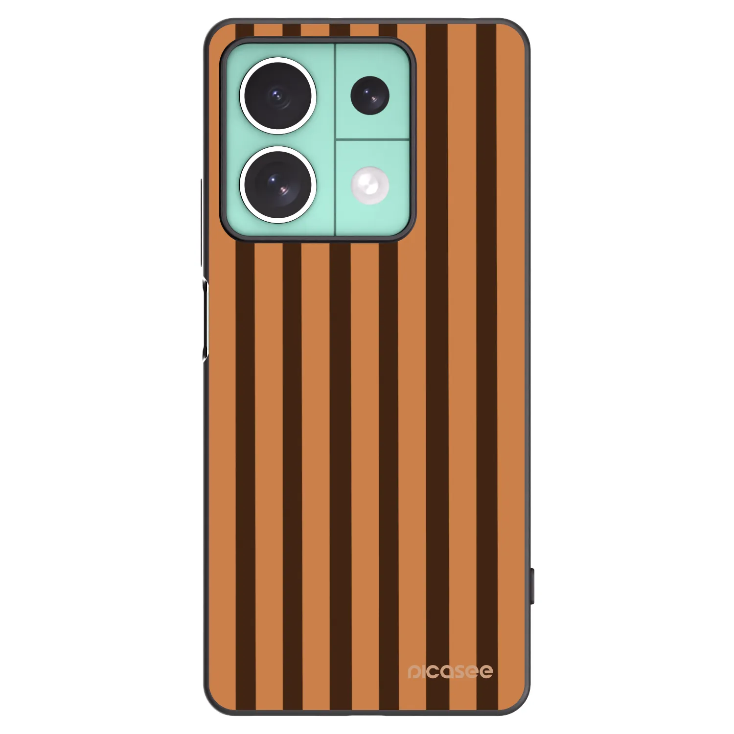Picasee silikonski črni ovitek za Xiaomi Redmi Note 13 5G - Caramel lines