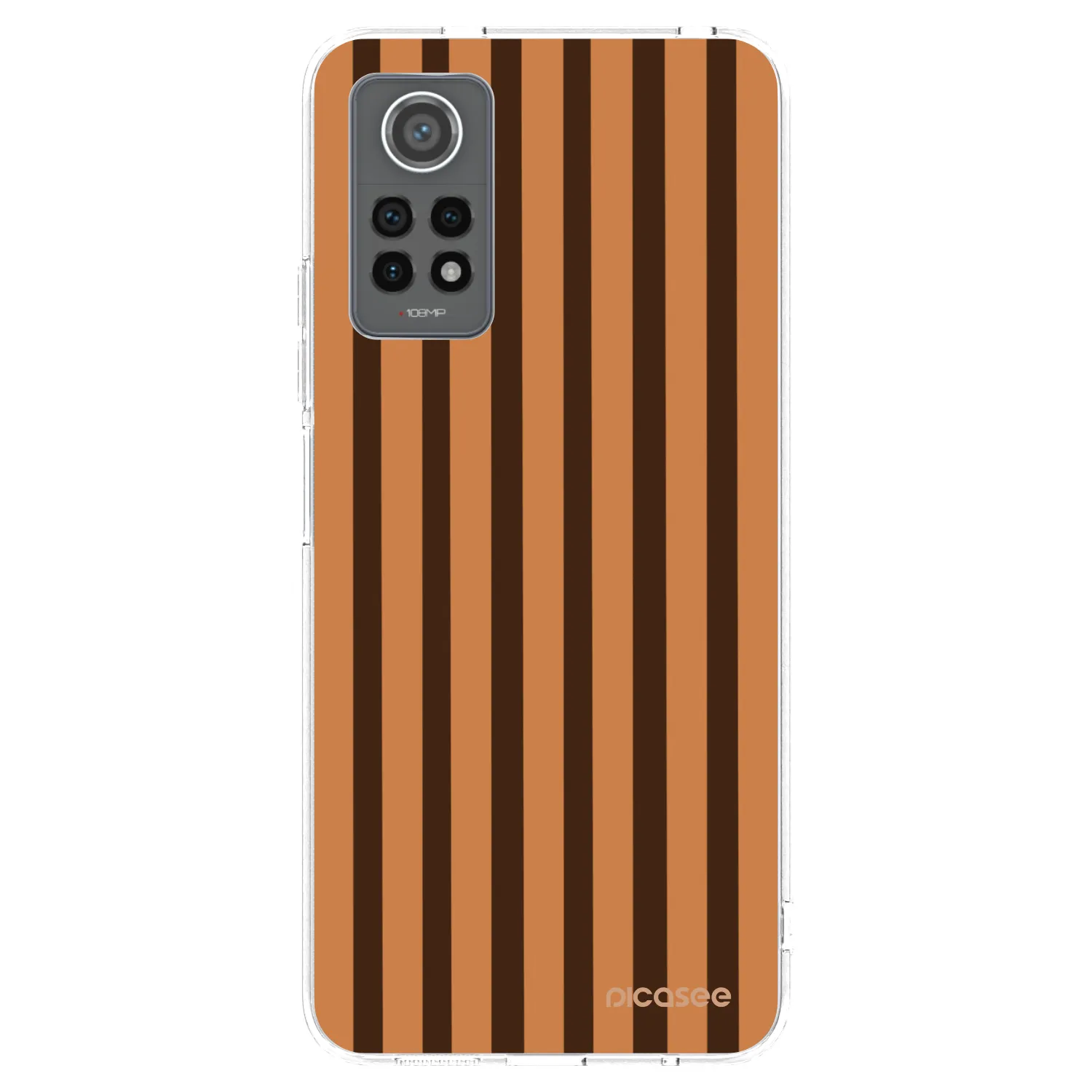 Picasee silikonski prozorni ovitek za Xiaomi Redmi Note 12 Pro 4G - Caramel lines