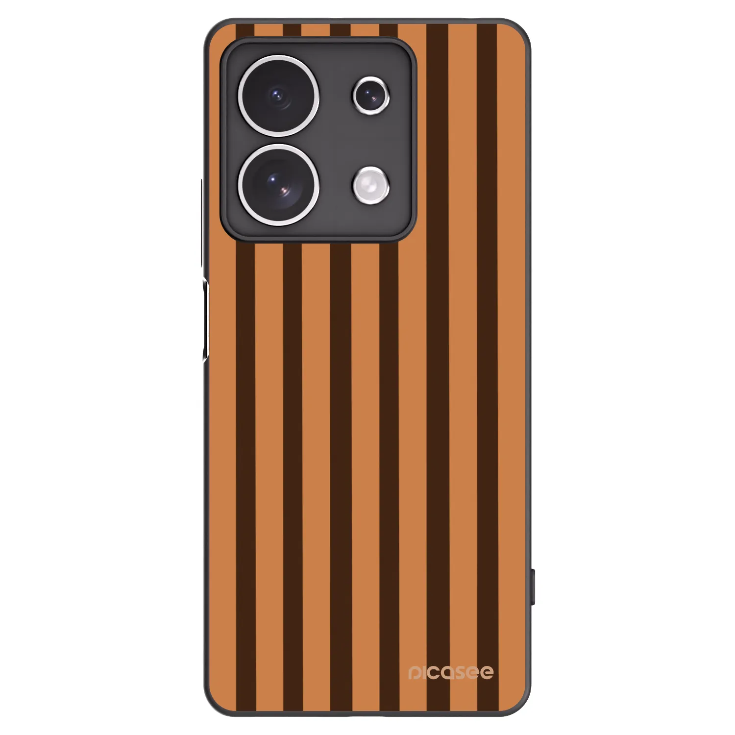 Picasee silikonski črni ovitek za Xiaomi Redmi Note 13 4G - Caramel lines