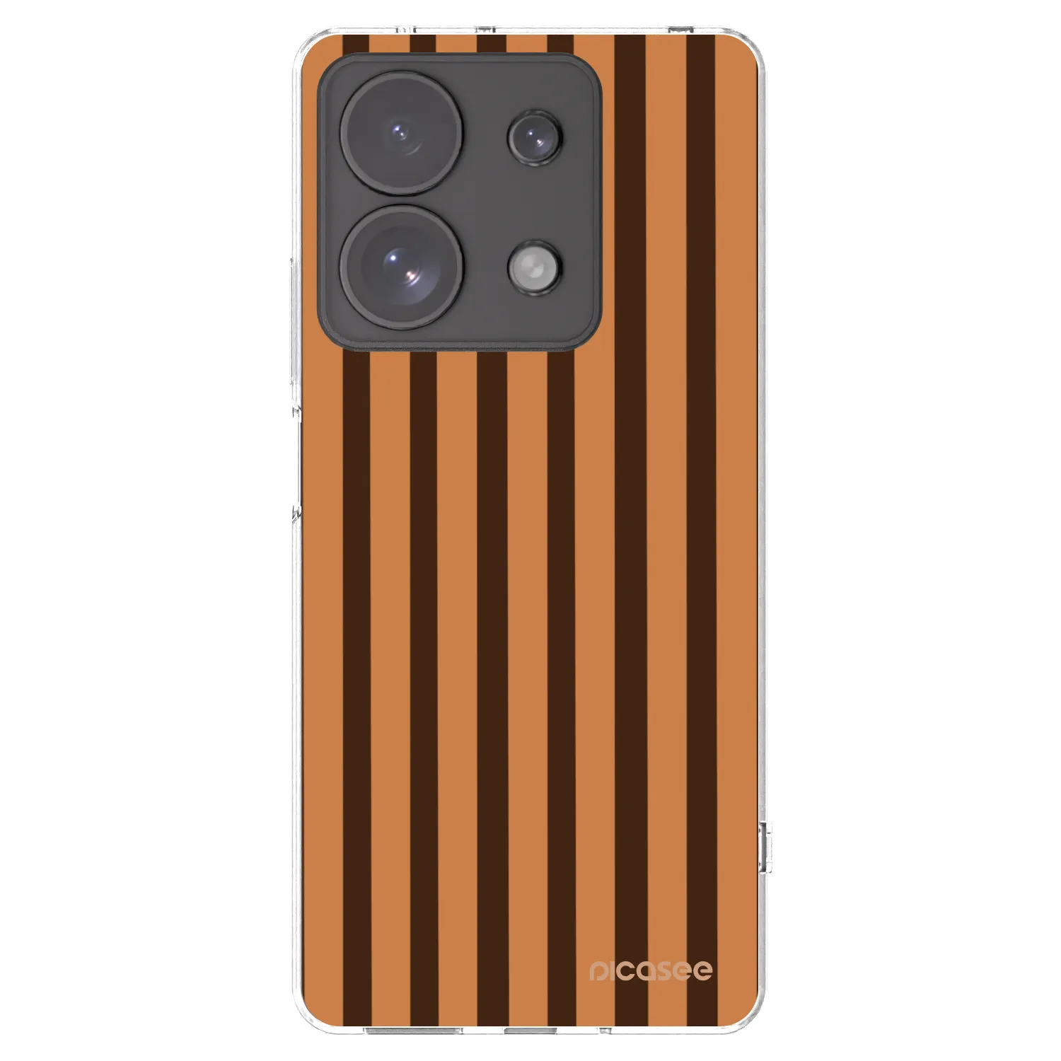 Picasee silikonski prozorni ovitek za Xiaomi Redmi Note 13 Pro 4G - Caramel lines