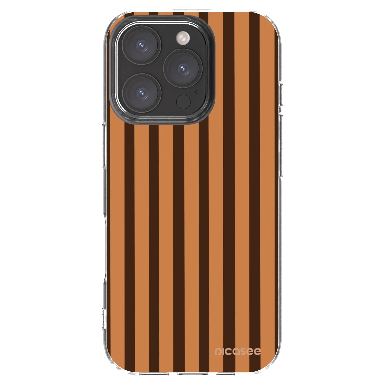 Picasee silikonski prozorni ovitek za Apple iPhone 16 Pro - Caramel lines