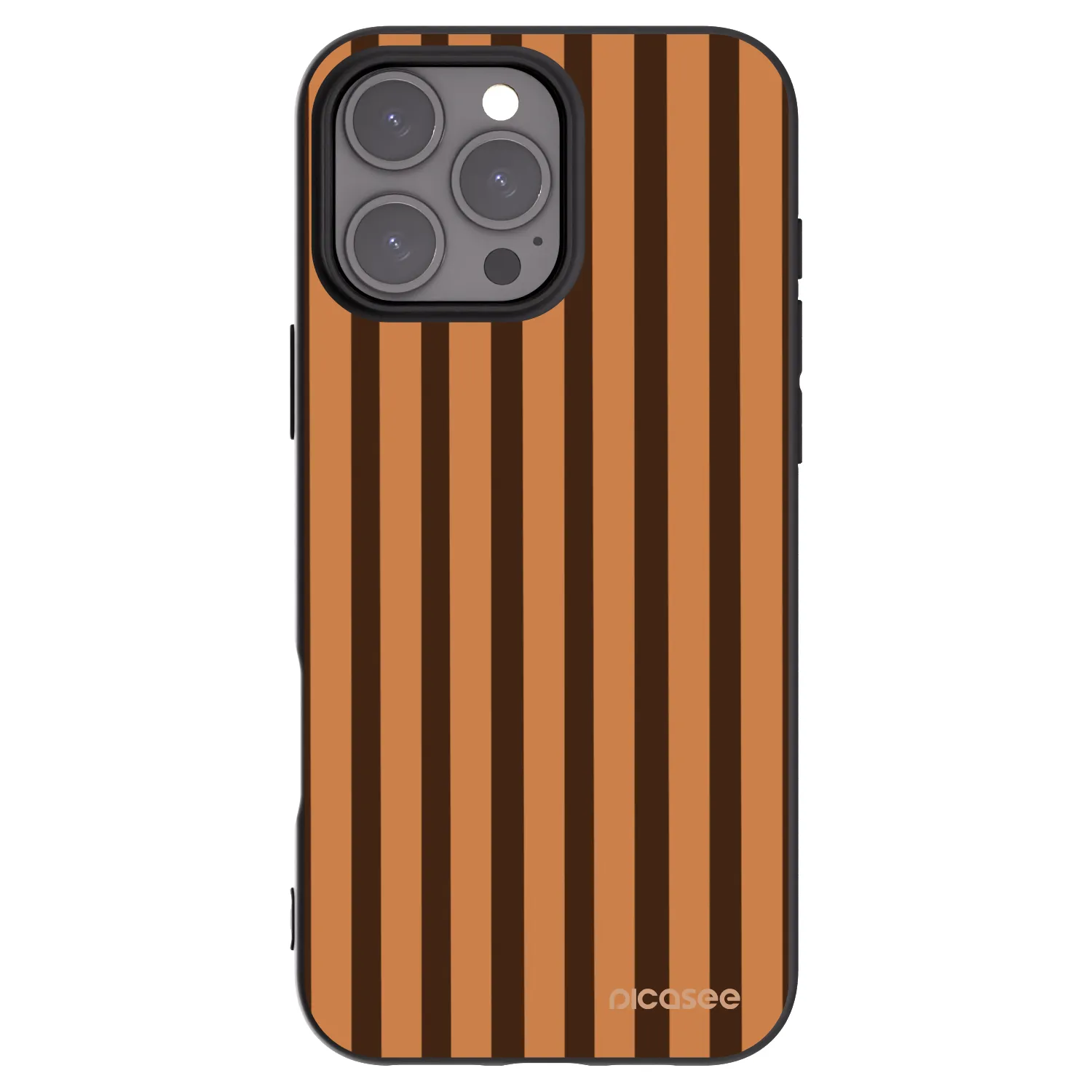 Picasee silikonski črni ovitek za Apple iPhone 16 Pro Max - Caramel lines