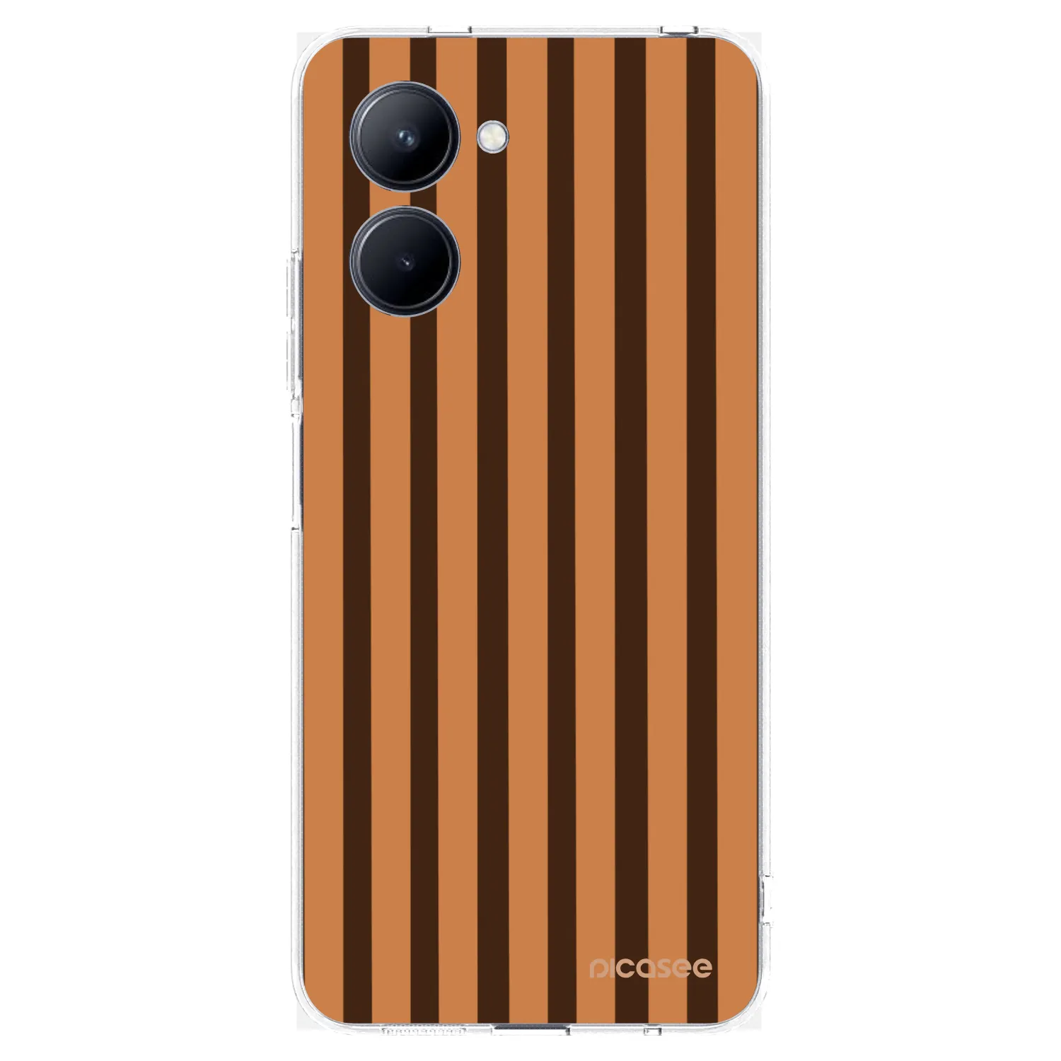 Picasee silikonski prozorni ovitek za Realme C33 (2023) - Caramel lines