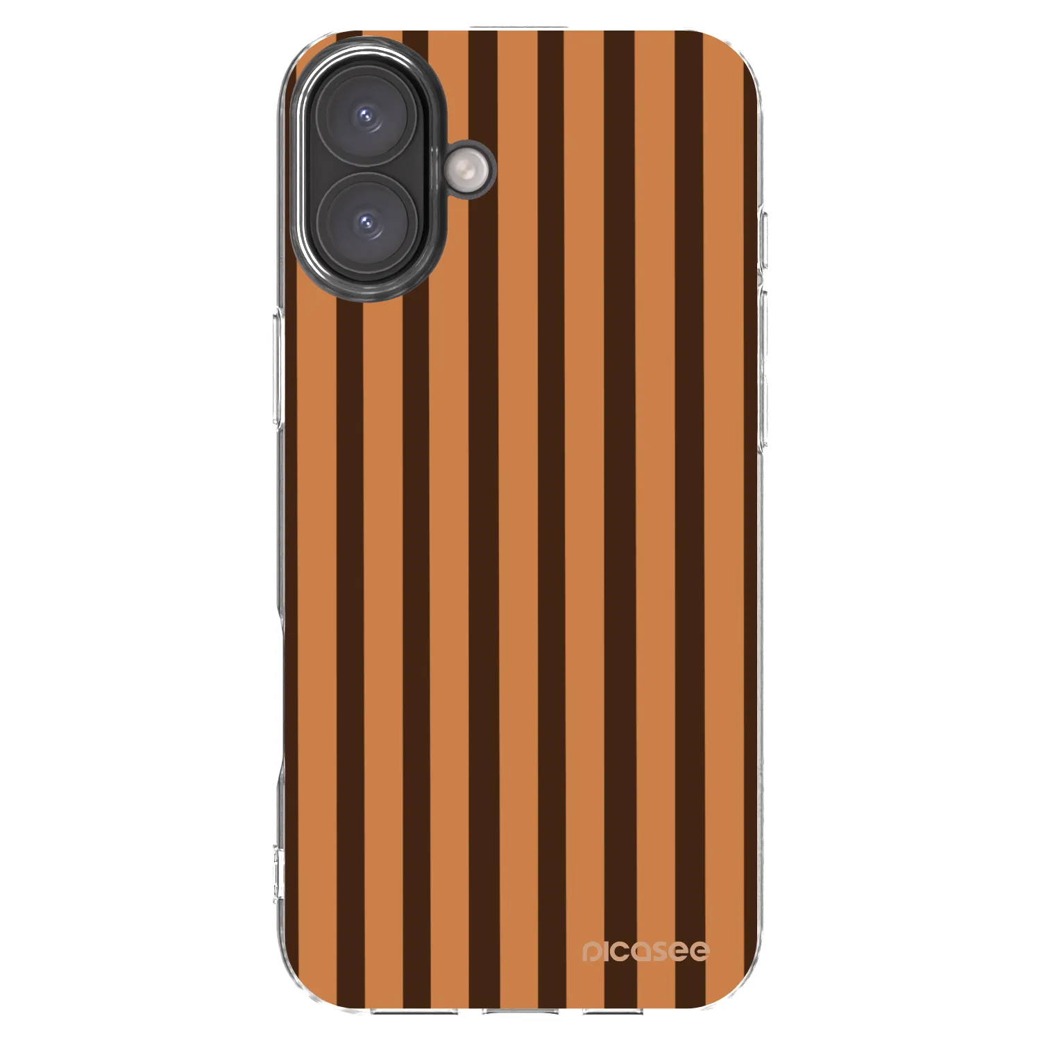 Picasee silikonski prozorni ovitek za Apple iPhone 16 Plus - Caramel lines