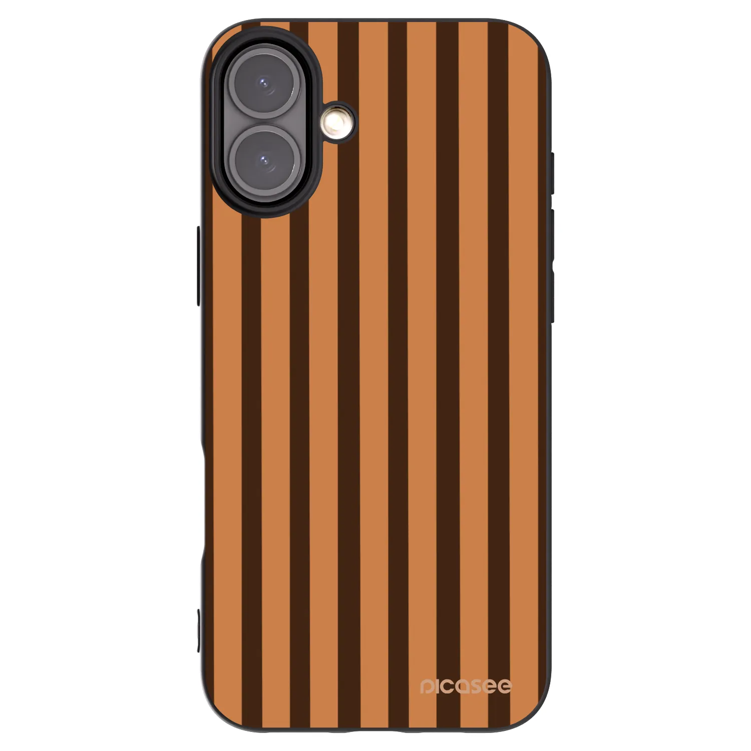 Picasee silikonski črni ovitek za Apple iPhone 16 Plus - Caramel lines