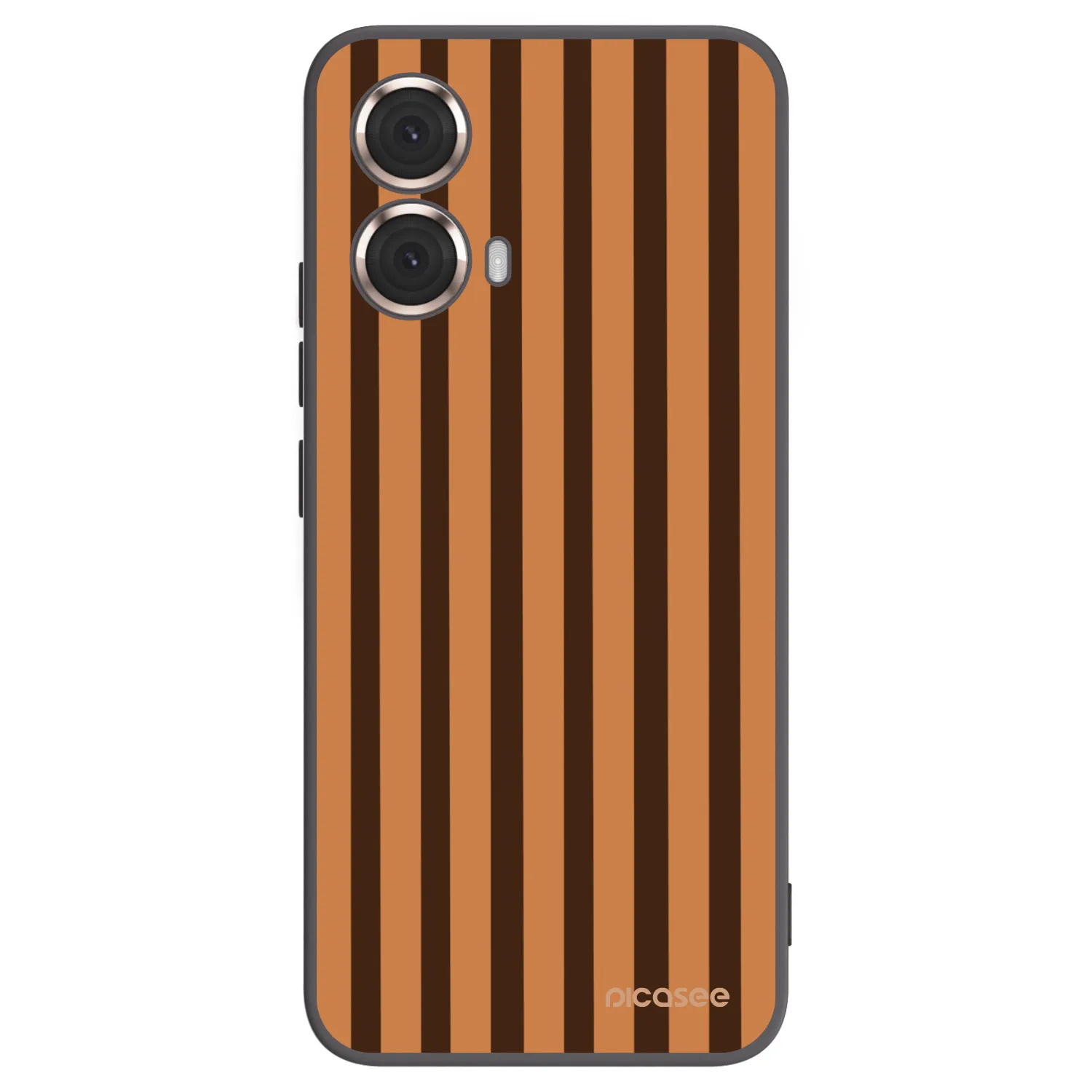 Picasee silikonski črni ovitek za Motorola Moto G85 - Caramel lines