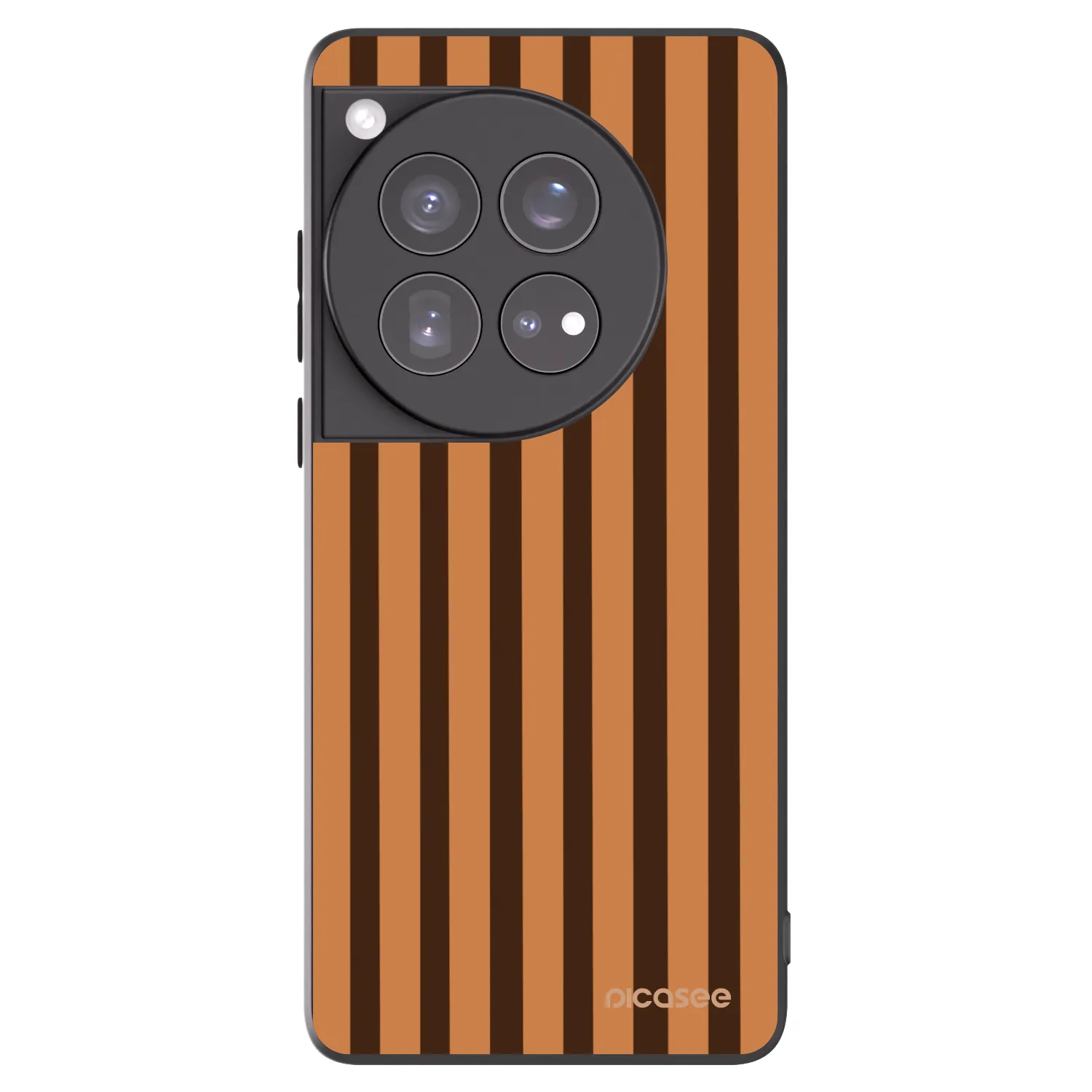 Picasee silikonski črni ovitek za OnePlus 12 5G - Caramel lines