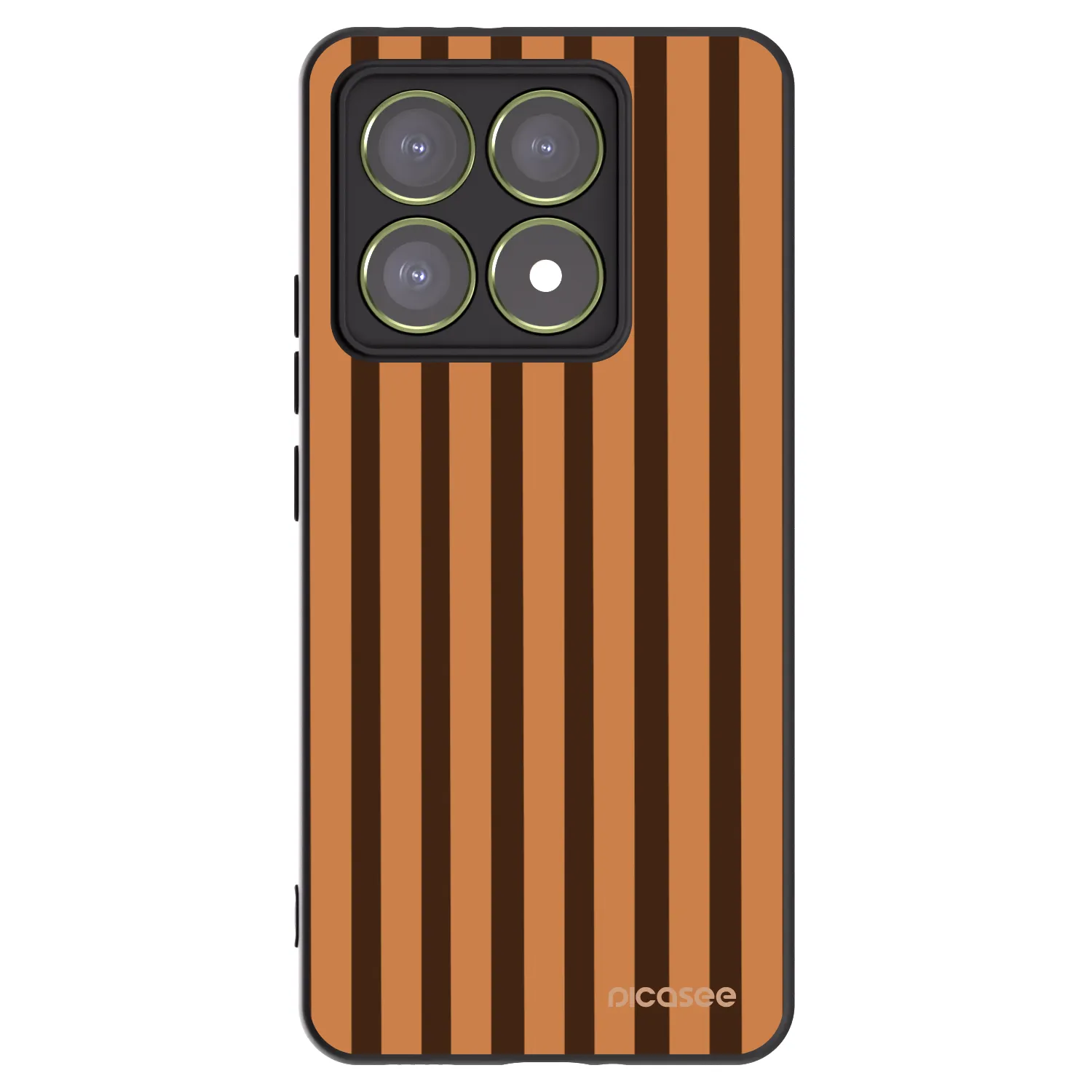 Picasee silikonski črni ovitek za Xiaomi 14T - Caramel lines