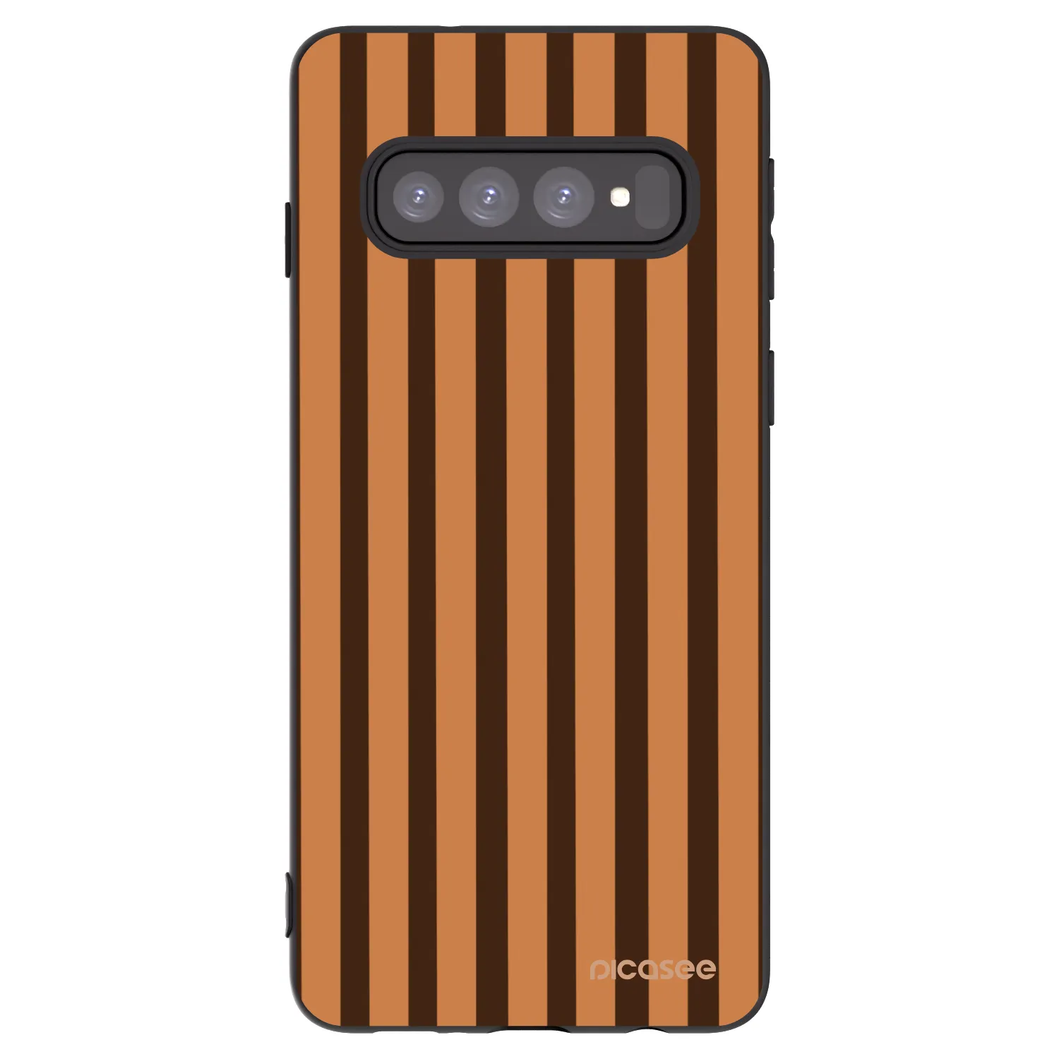 Picasee silikonski črni ovitek za Samsung Galaxy S10 G973 - Caramel lines