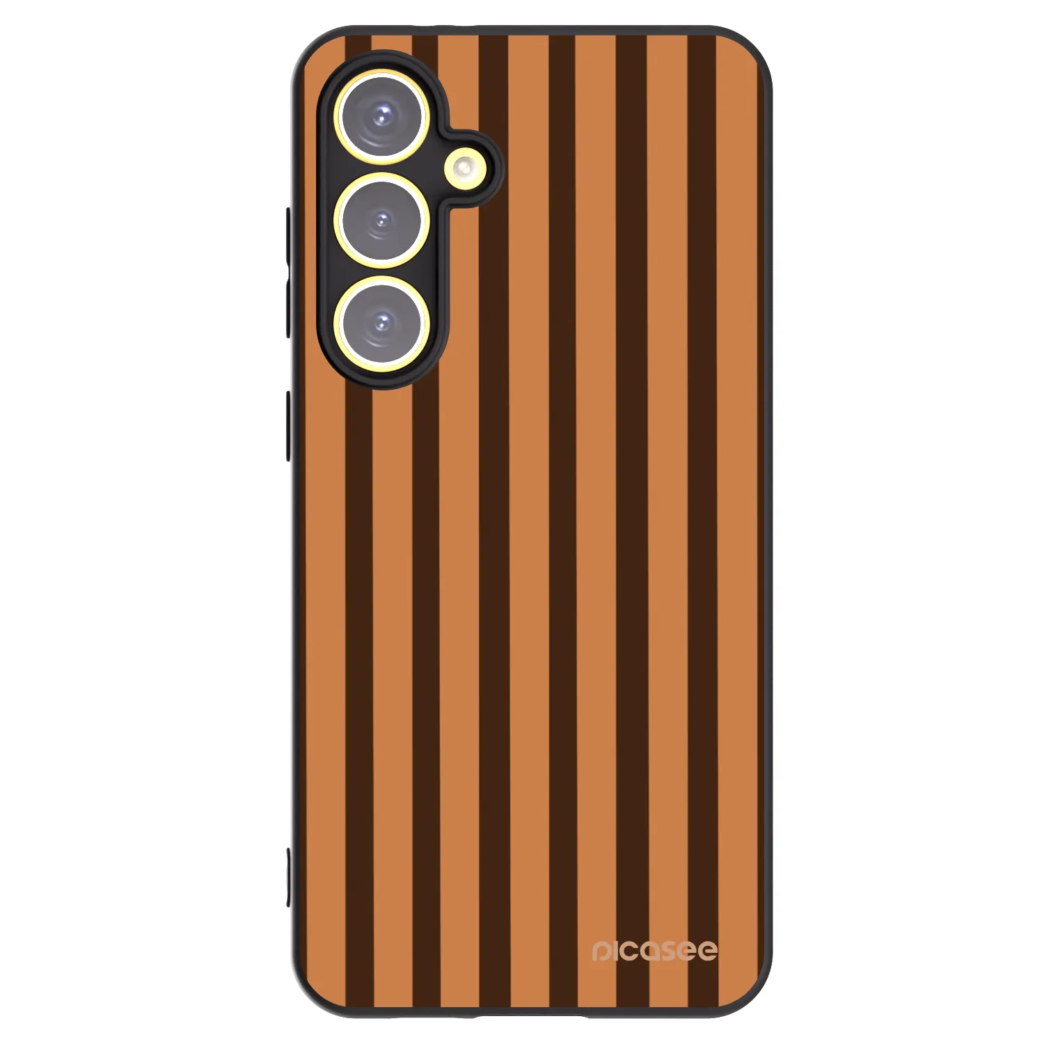 Picasee silikonski črni ovitek za Samsung Galaxy S24 FE S721B - Caramel lines