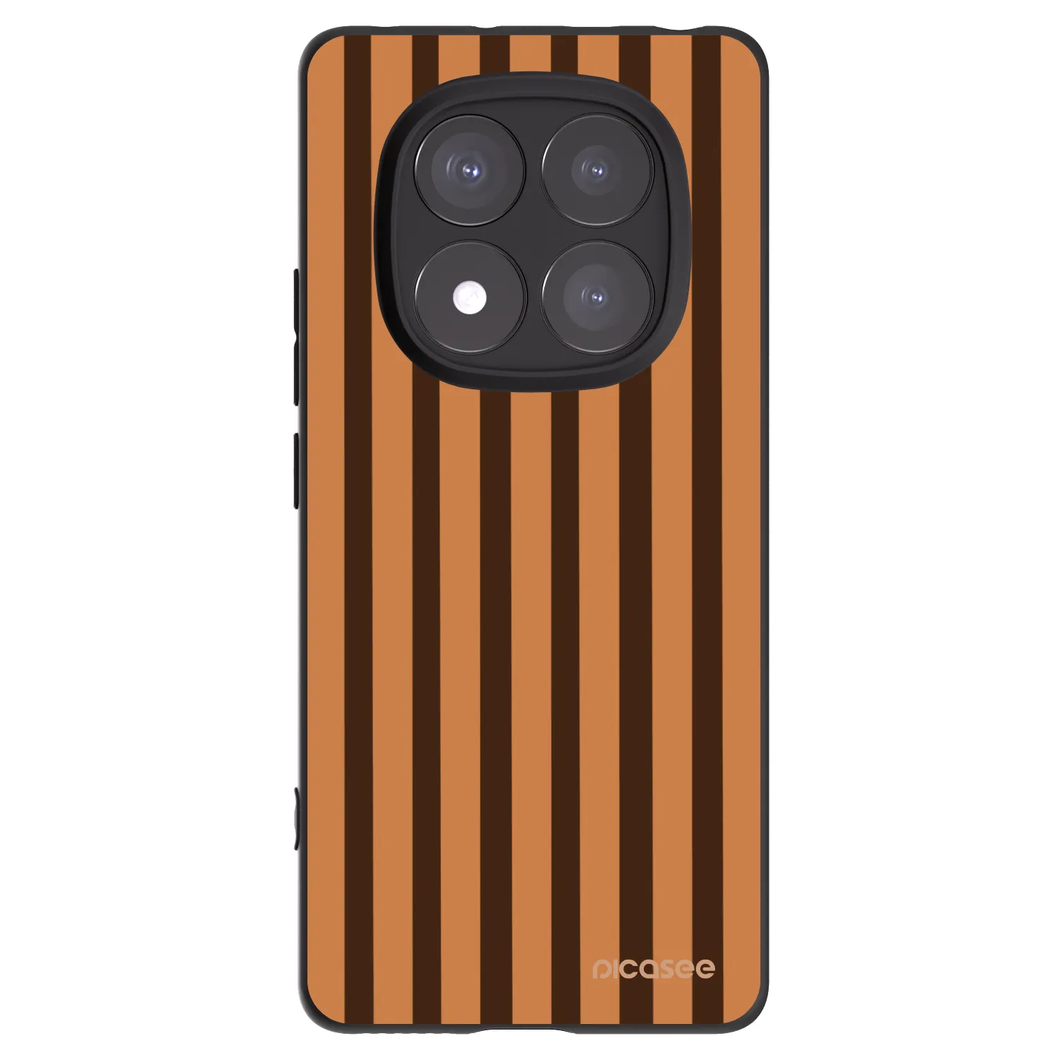 Picasee silikonski črni ovitek za Xiaomi Redmi Note 14 Pro+ 5G - Caramel lines