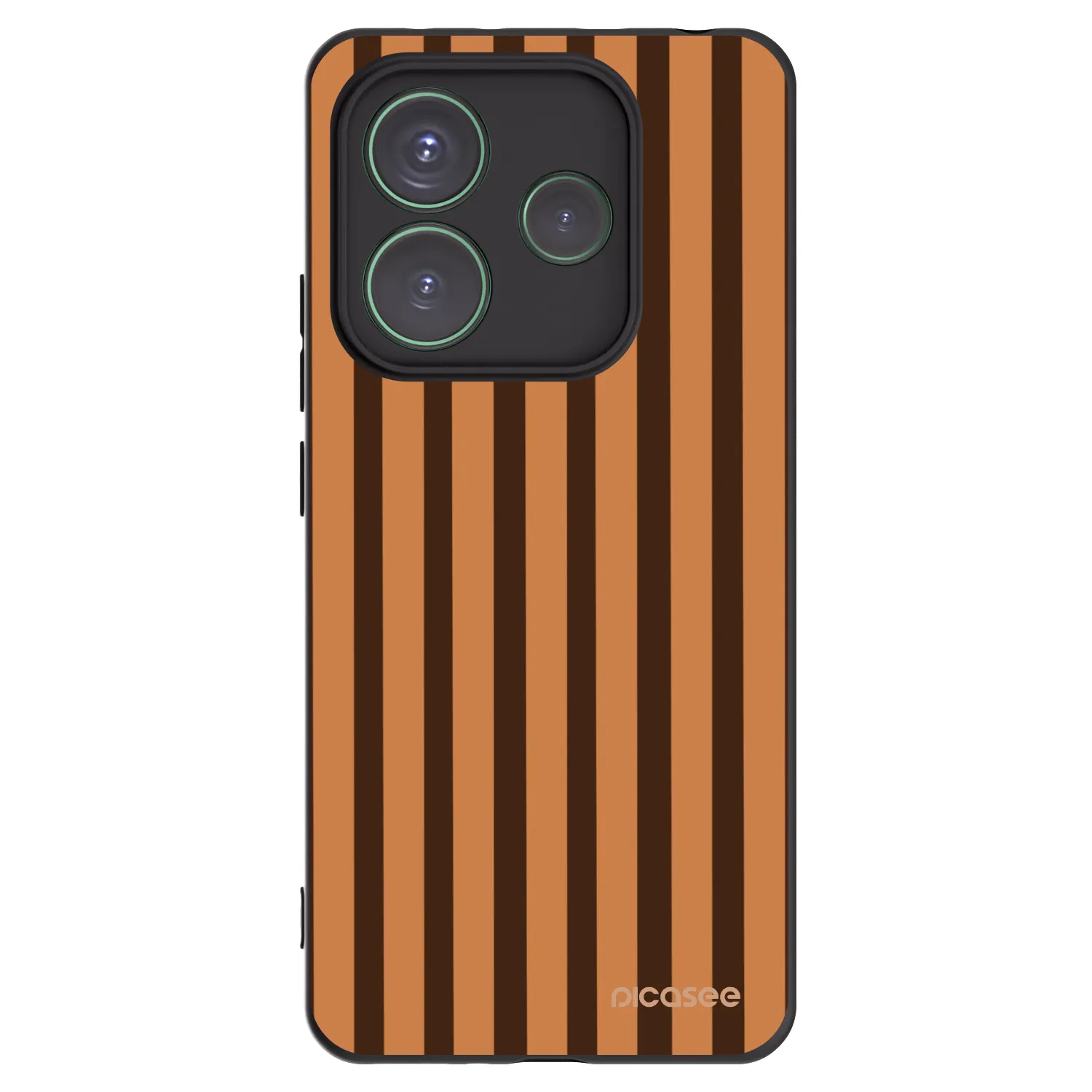 Picasee silikonski črni ovitek za Xiaomi Redmi Note 14 5G - Caramel lines