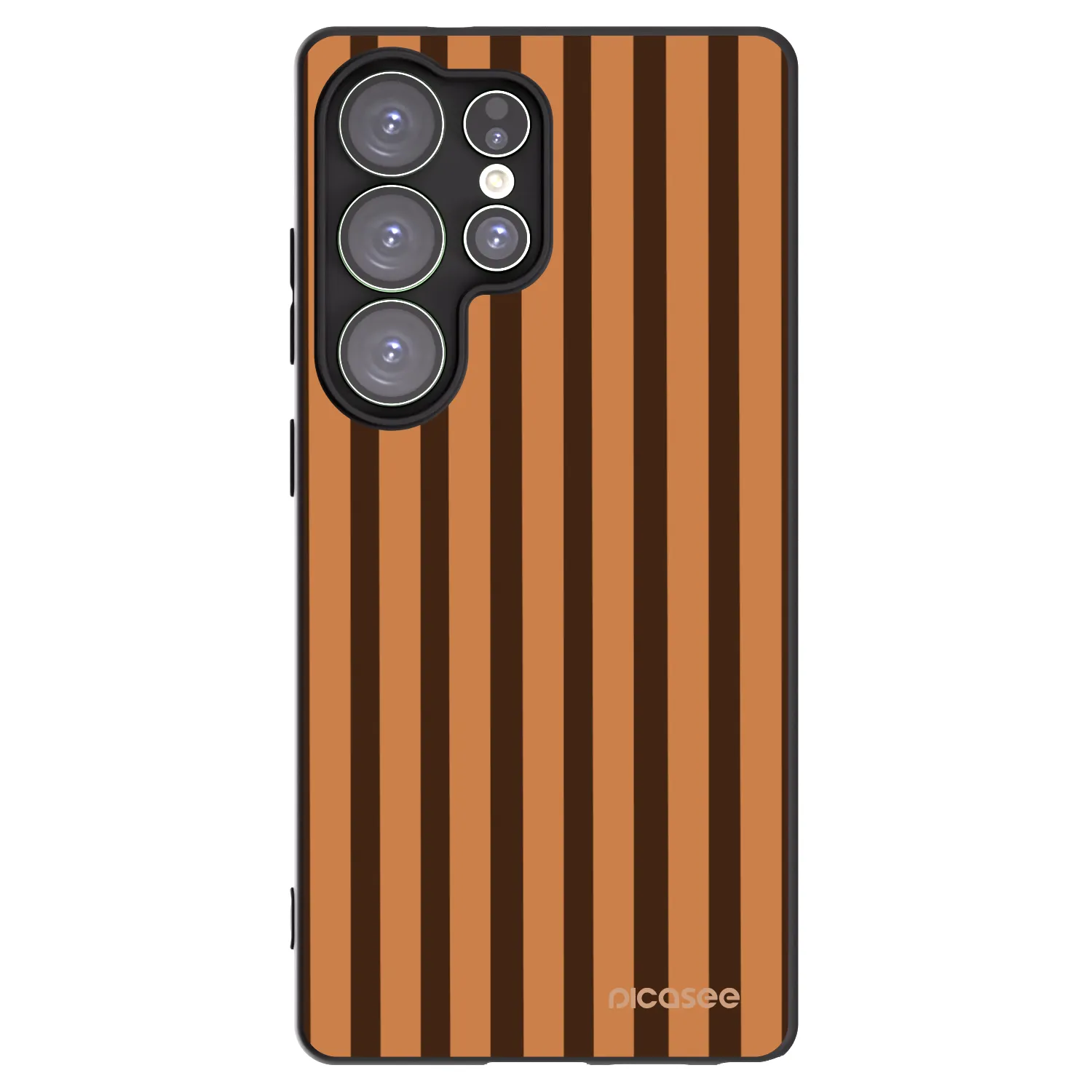 Picasee silikonski črni ovitek za Samsung Galaxy S25 Ultra 5G - Caramel lines
