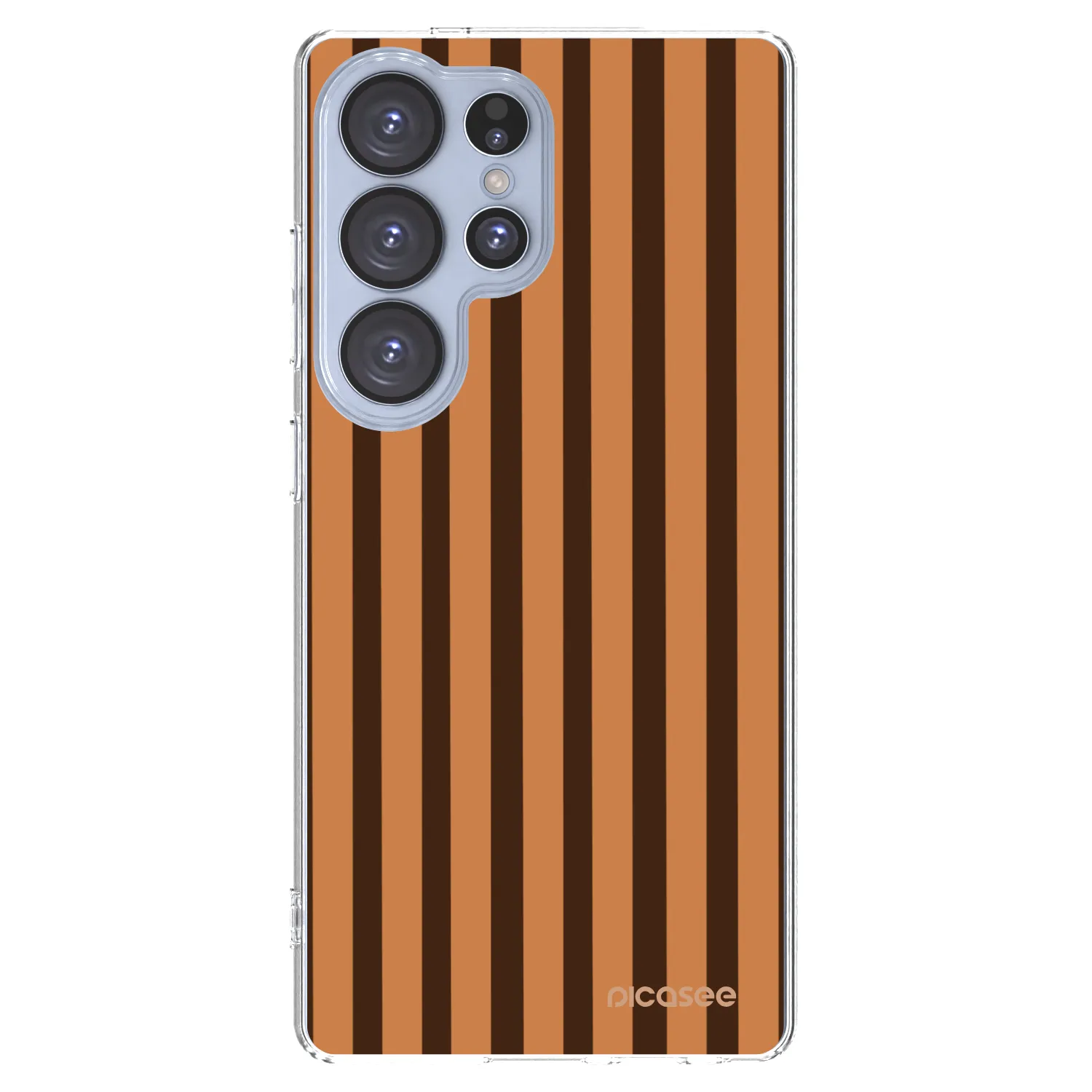 Picasee silikonski prozorni ovitek za Samsung Galaxy S25 Ultra 5G - Caramel lines