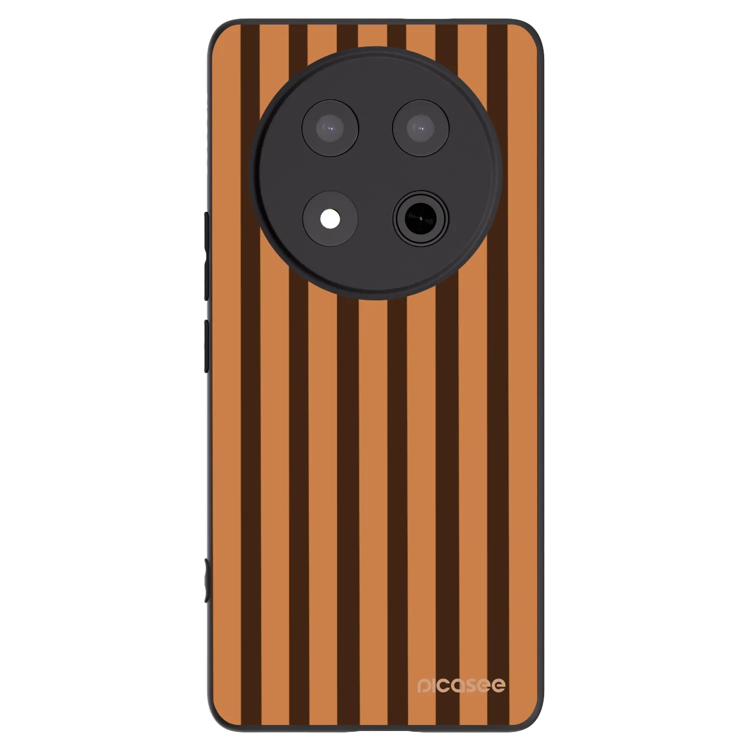 Picasee silikonski črni ovitek za Honor Magic7 Lite 5G - Caramel lines