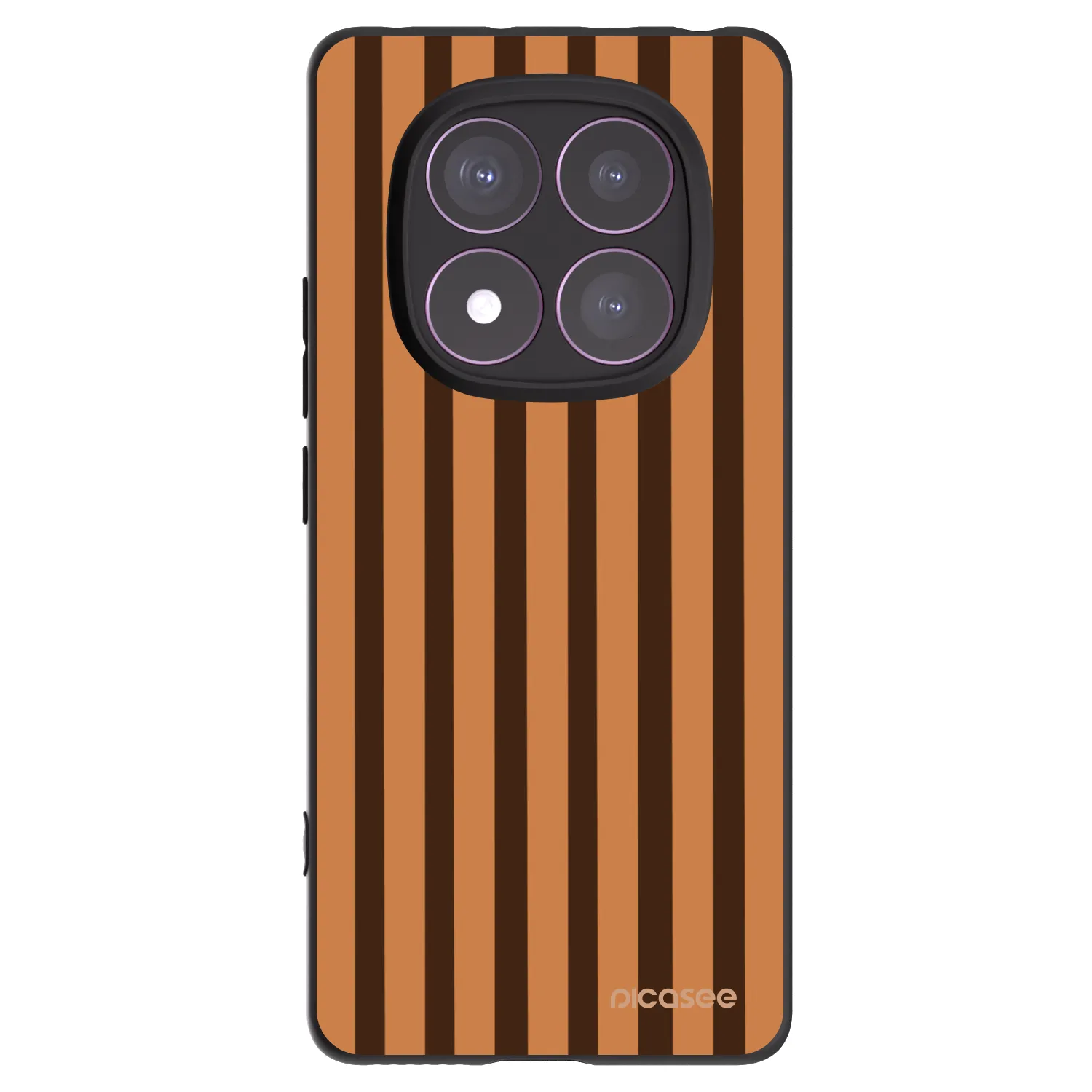Picasee silikonski črni ovitek za Xiaomi Redmi Note 14 Pro 4G - Caramel lines
