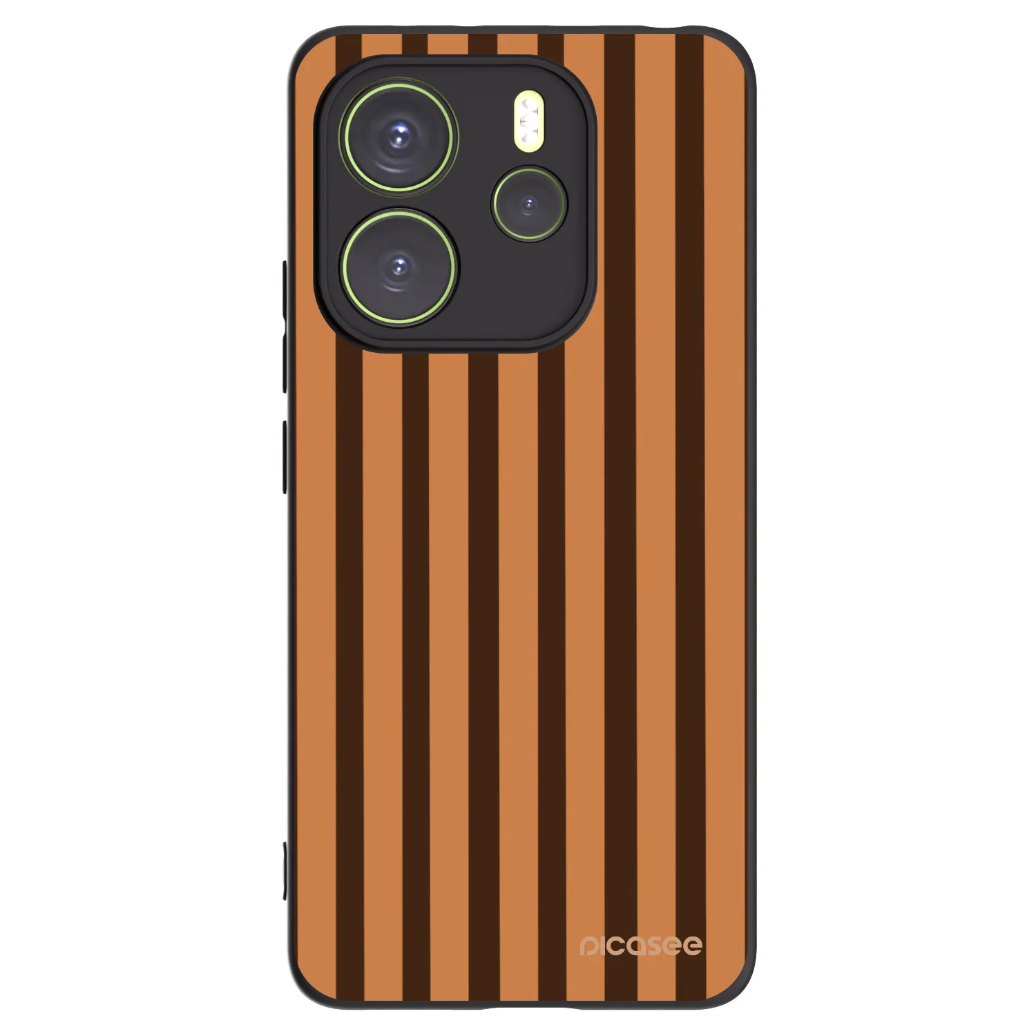 Picasee silikonski črni ovitek za Xiaomi Redmi Note 14 4G - Caramel lines