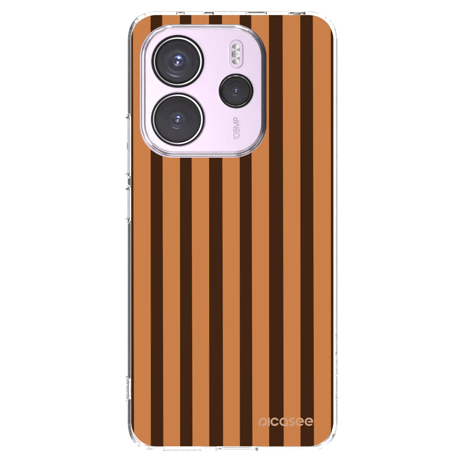 Picasee silikonski prozorni ovitek za Xiaomi Redmi Note 14 4G - Caramel lines