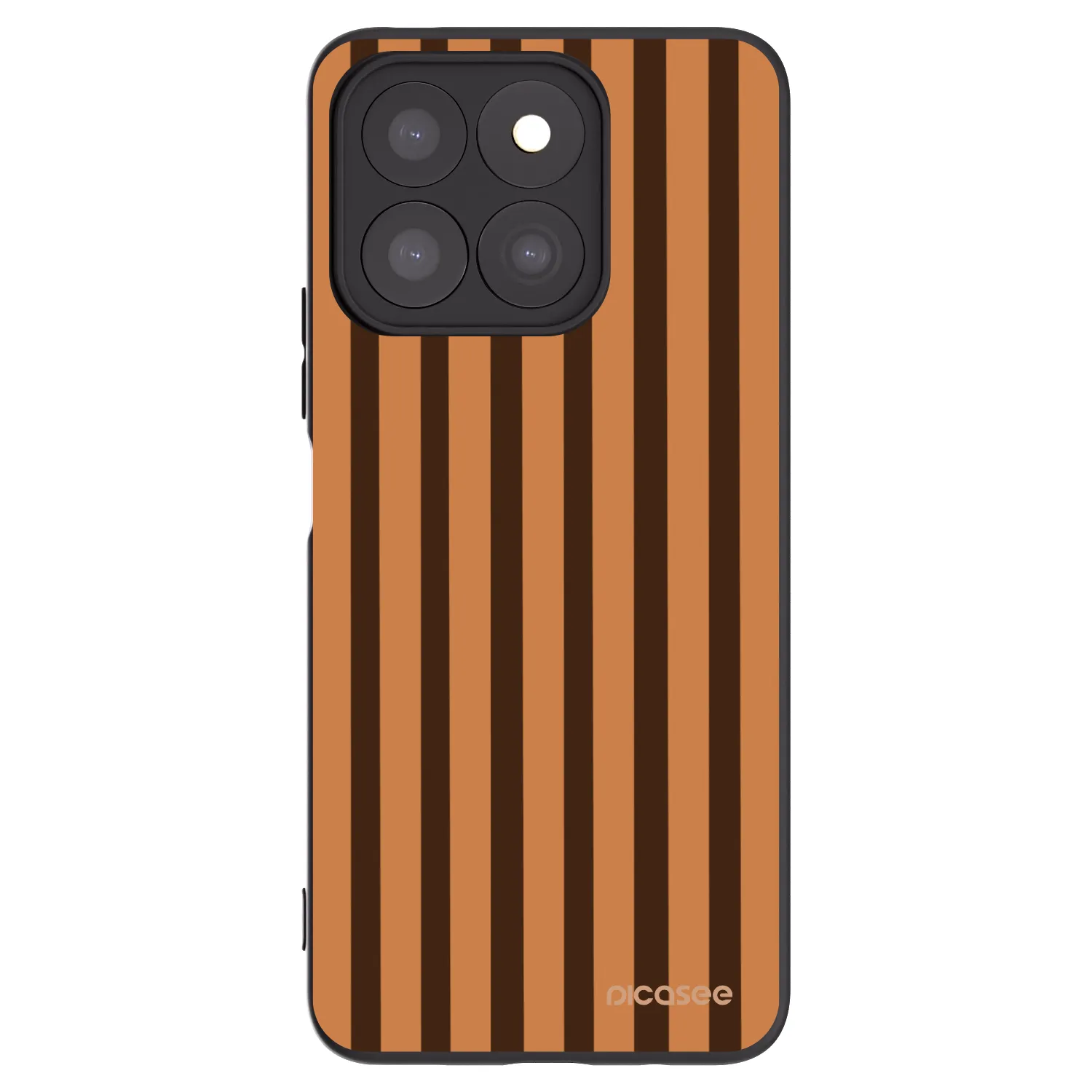 Picasee silikonski črni ovitek za Honor X8c - Caramel lines