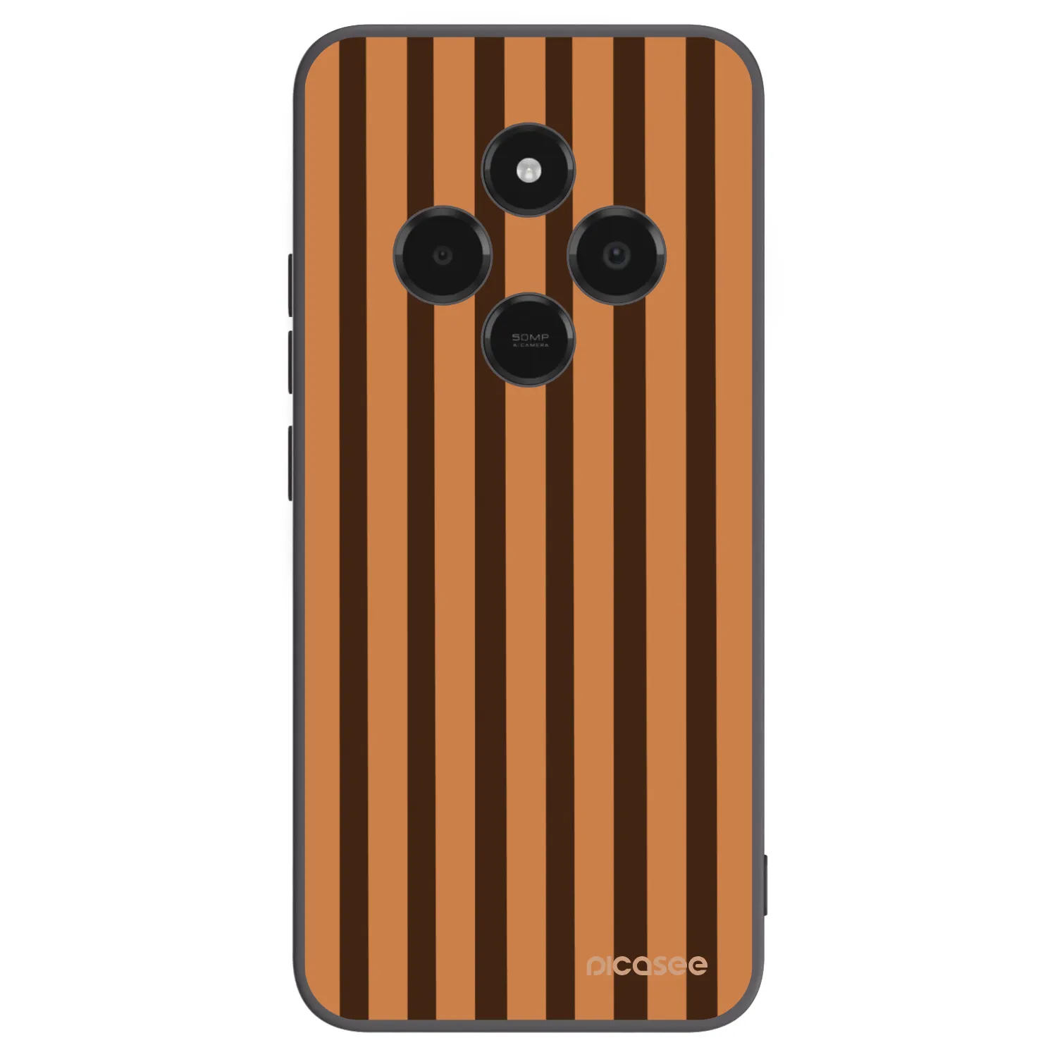 Picasee silikonski črni ovitek za Xiaomi Poco C75 - Caramel lines