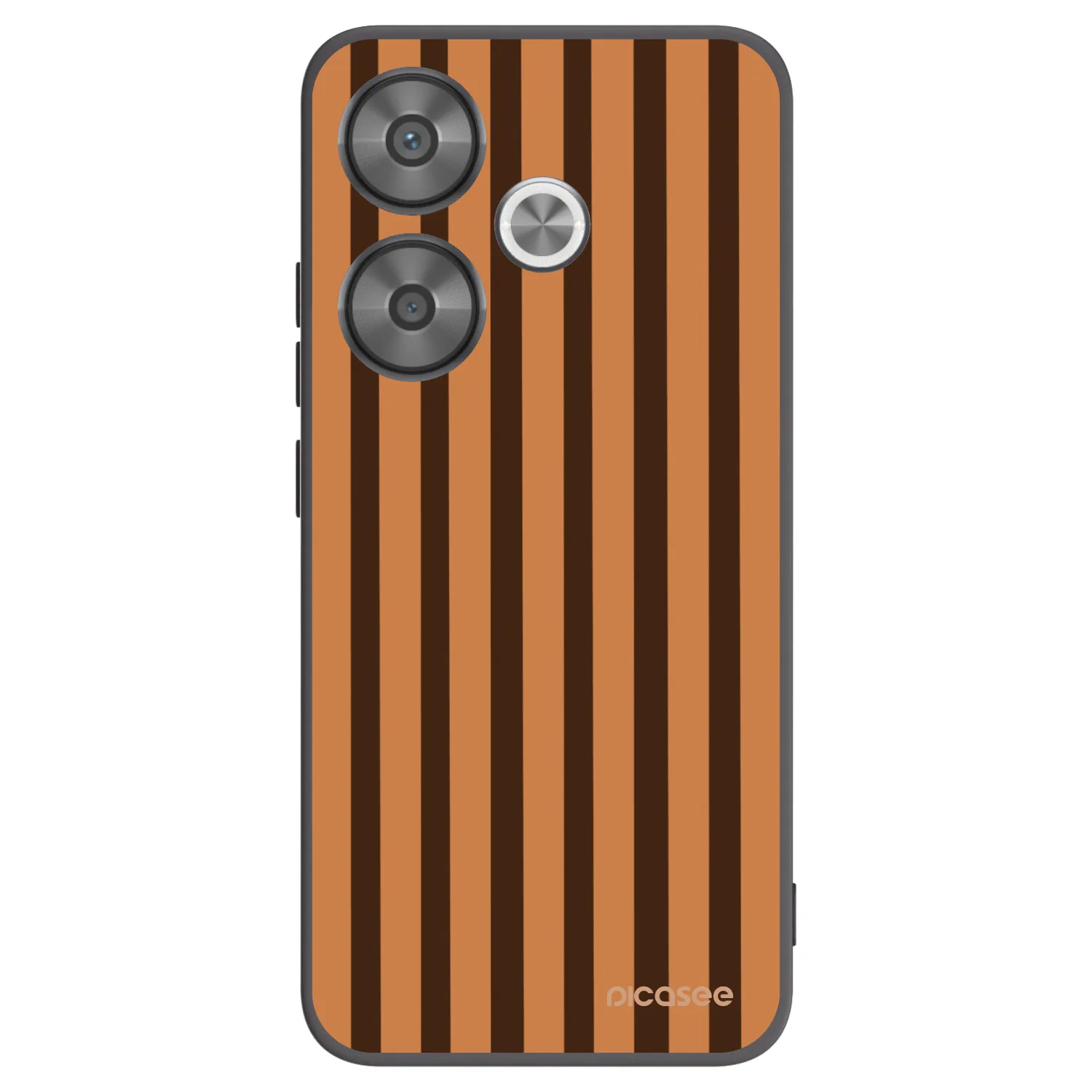 Picasee silikonski črni ovitek za Xiaomi Poco F6 - Caramel lines