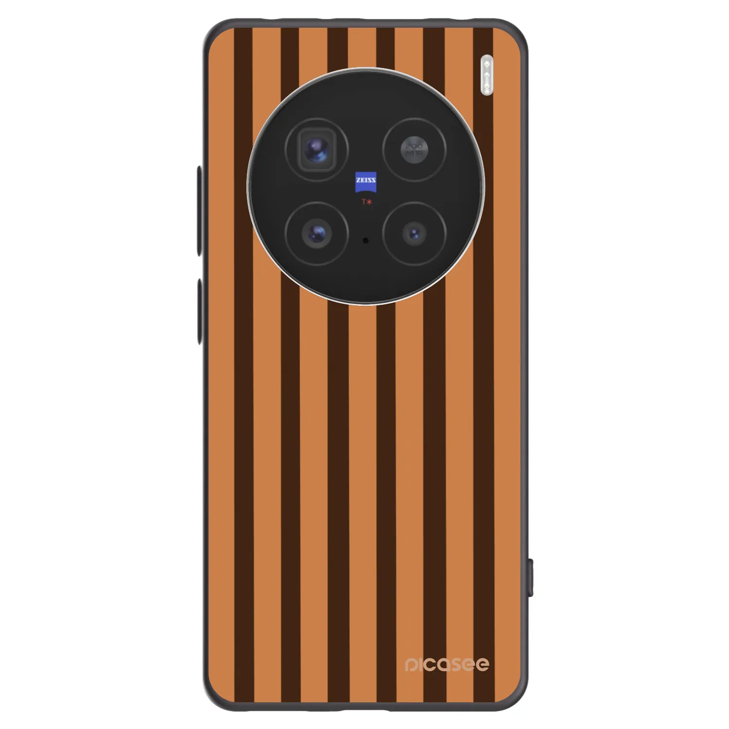 Picasee silikonski črni ovitek za Vivo X200 Pro - Caramel lines