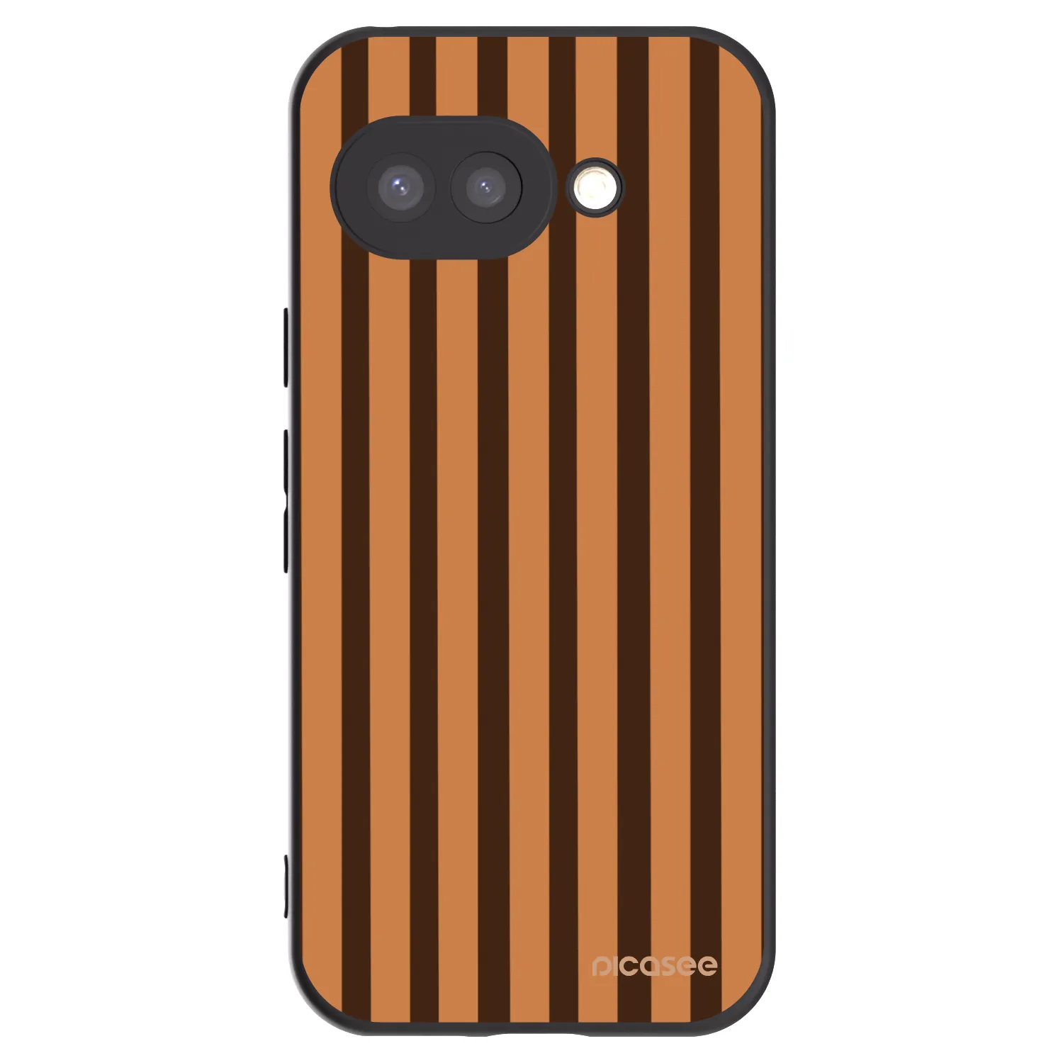 Picasee silikonski črni ovitek za Google Pixel 9a - Caramel lines